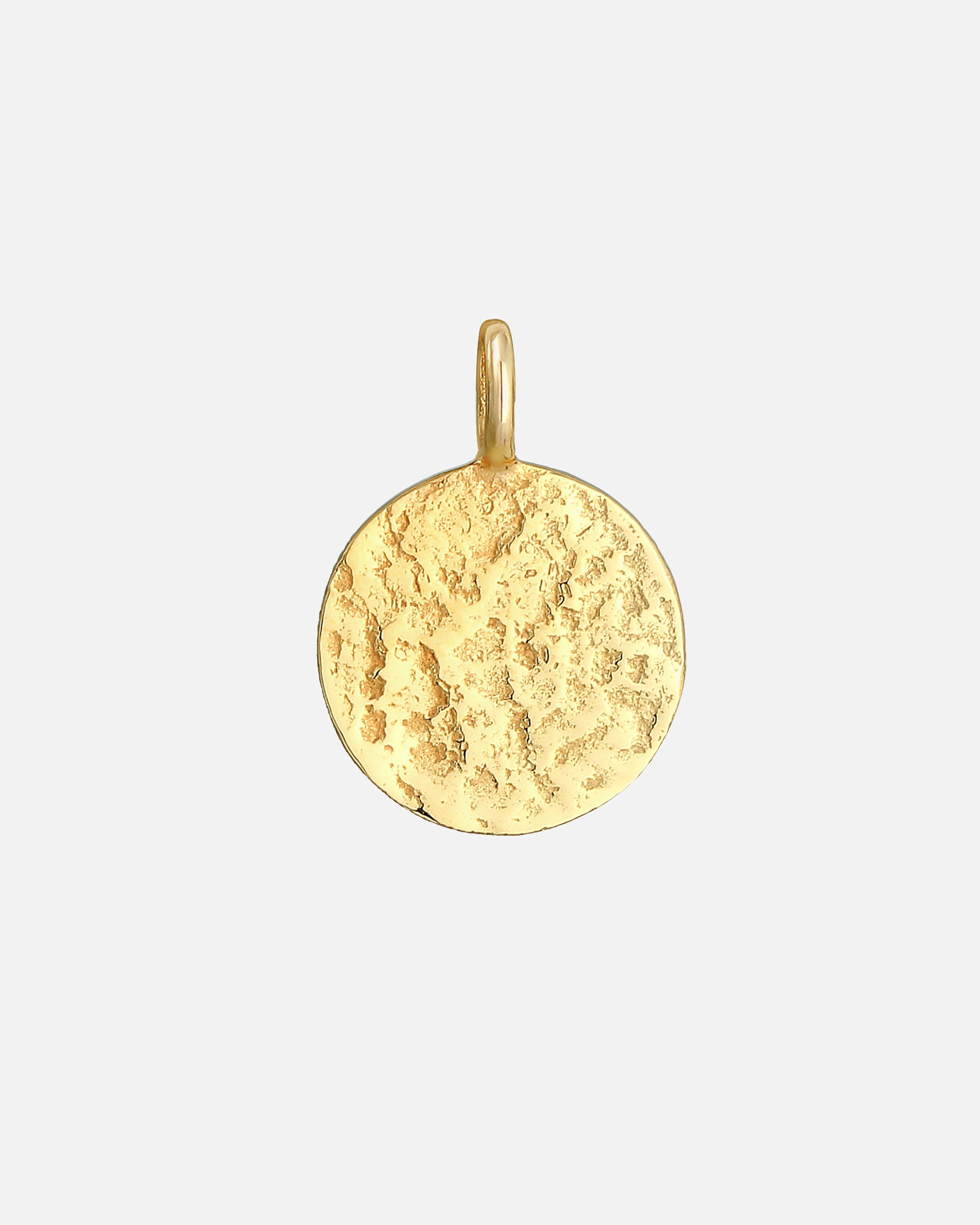 Schmuckanhänger für Weiblich Elli Plättchen Disc Organic Struktur 925 Silber 1 Stück