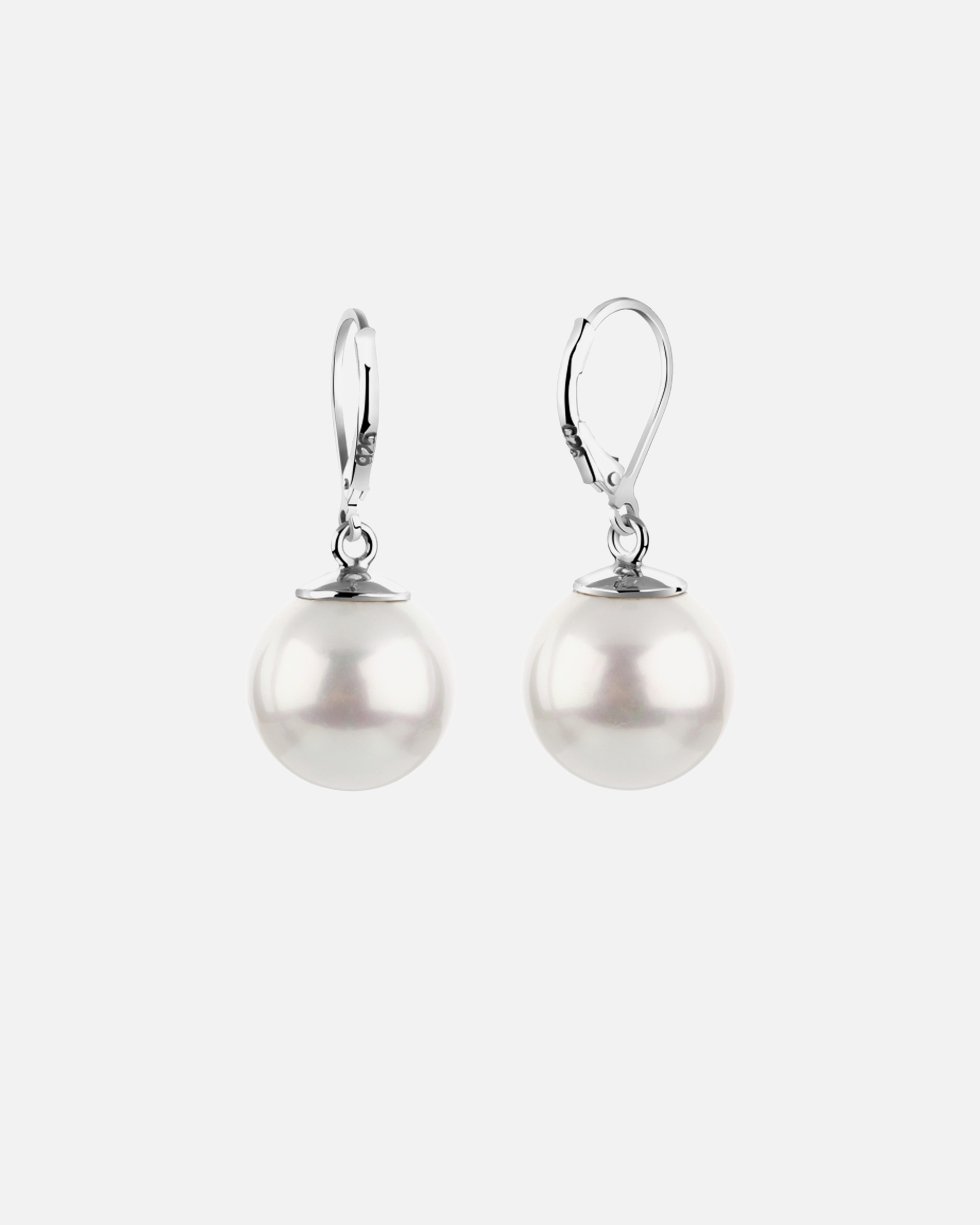 Ohrringe für Weiblich Nenalina Basic Muschelkernperle Klassisch 925 Silber 1 Stück