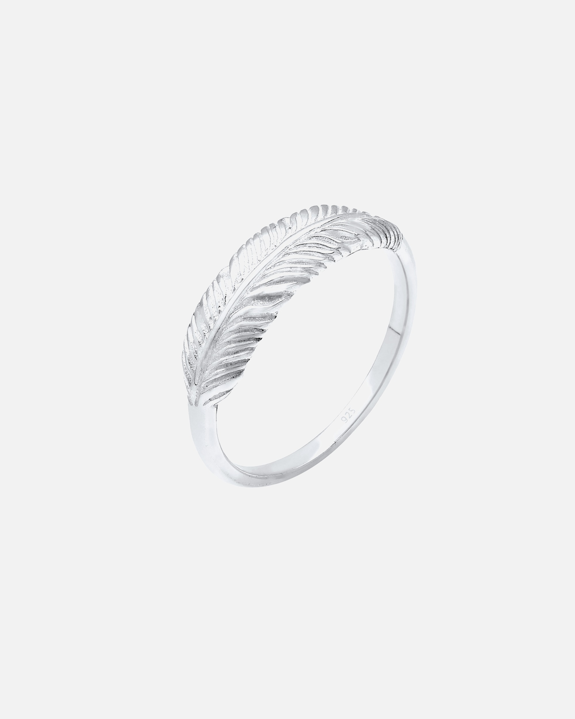 Ring für Weiblich Elli Feder Flügel Boho Festival 925 Sterling Silber 54