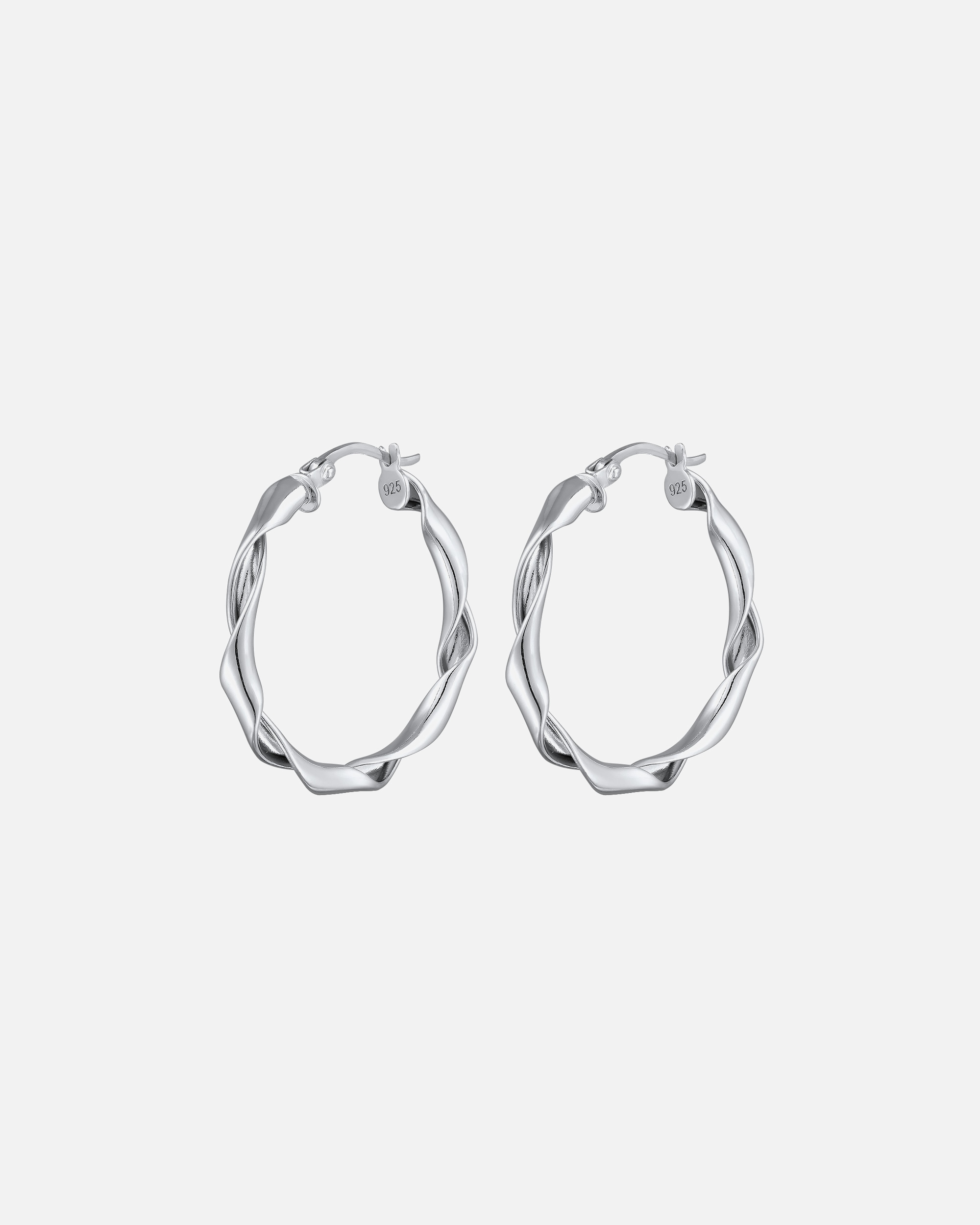 Ohrringe für Weiblich Elli Creolen Damen Twisted Look 925 Silber 1 Stück