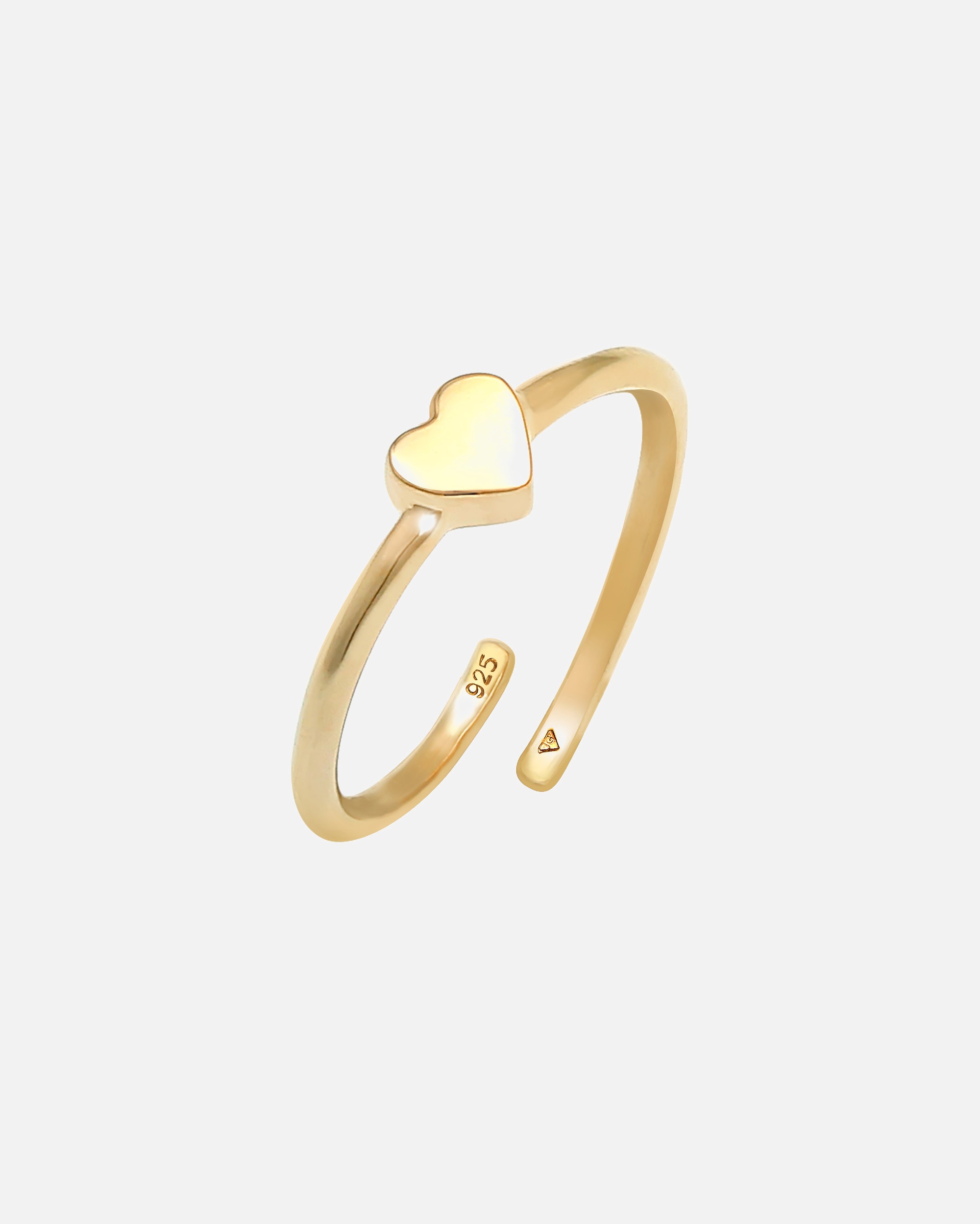 Ring für Weiblich Elli Kinder Herz Liebe 925er Silber Gold