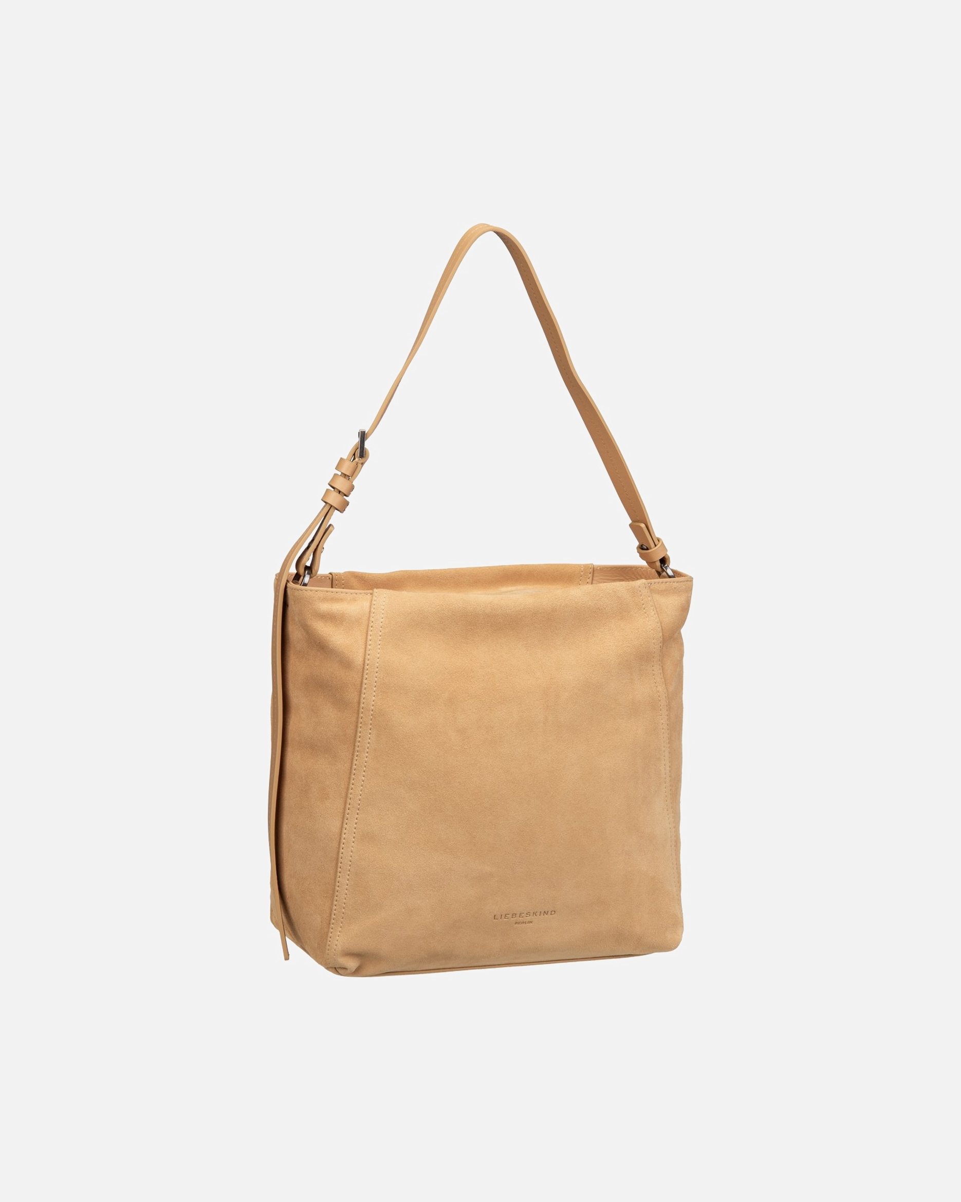 Handtasche für Weiblich Liebeskind Handtasche Chudy Hobo M Hydro Suede Light Tan Suede