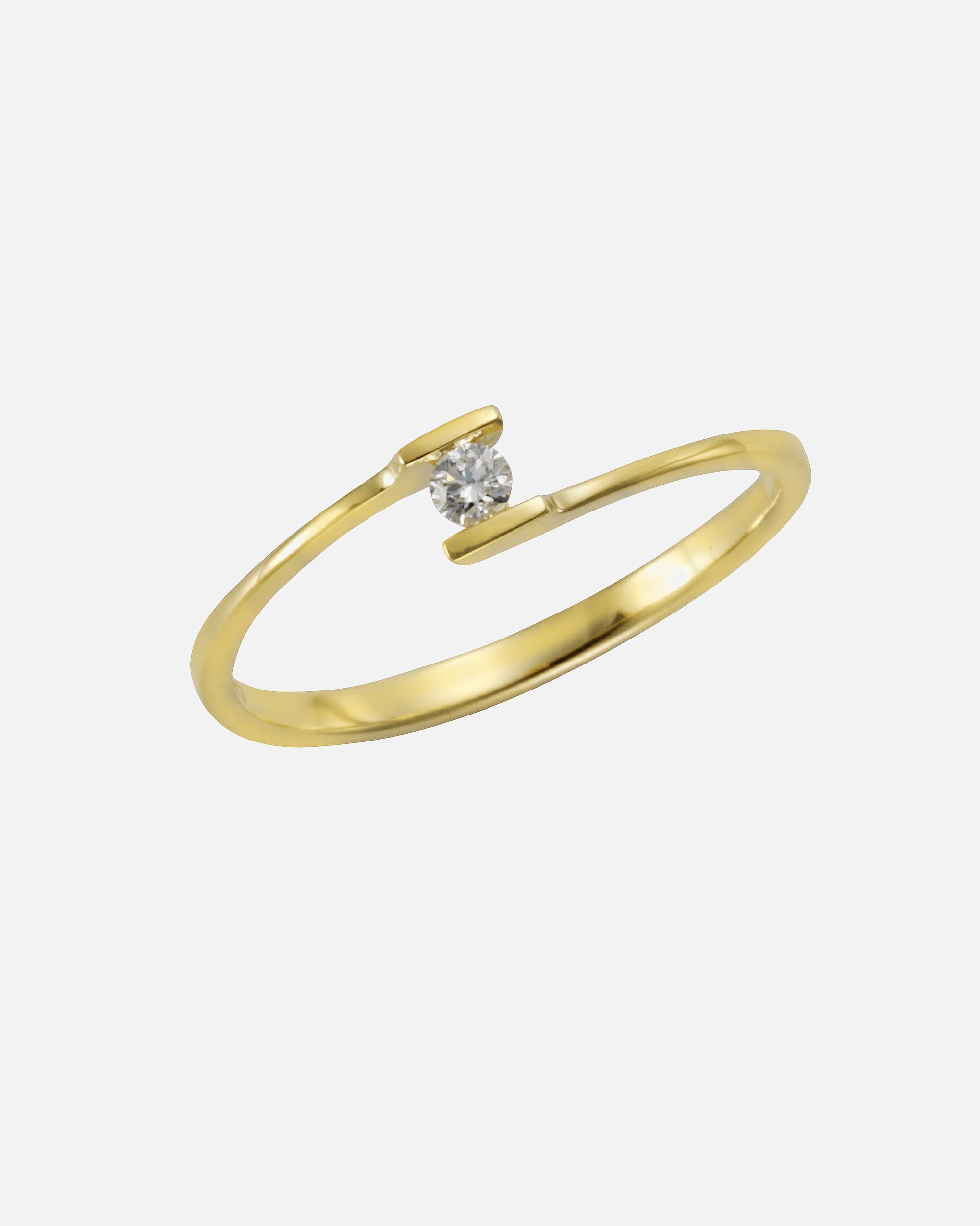 Ring für Weiblich Orolino Ring 585/- Gold Brillant weiß 0,06ct. 052 (16,6)