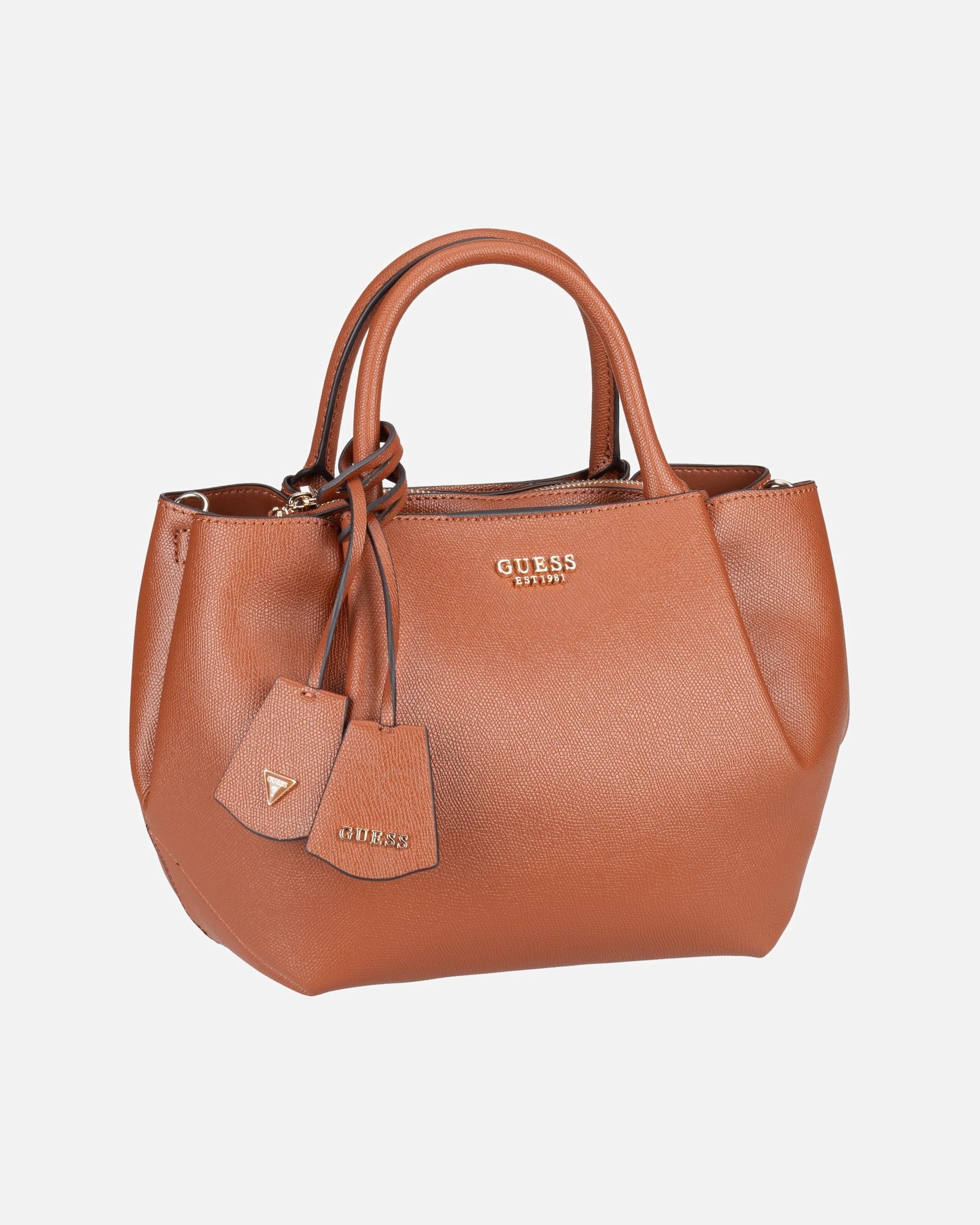 Handtasche für Weiblich GUESS Handtasche Amorette Girlfriend SAT Cognac