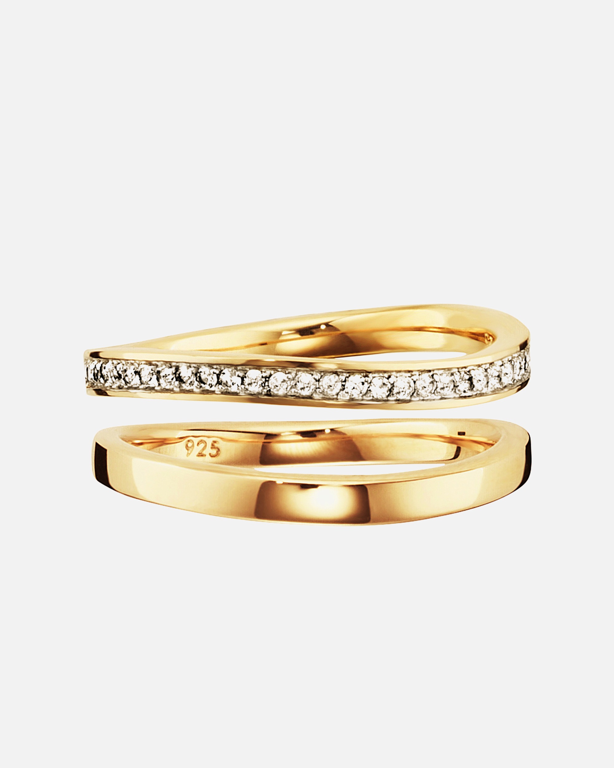 Ring für Weiblich caï Ring 925/- Sterling Silber Topas weiß 0,112ct 050 (15,9)