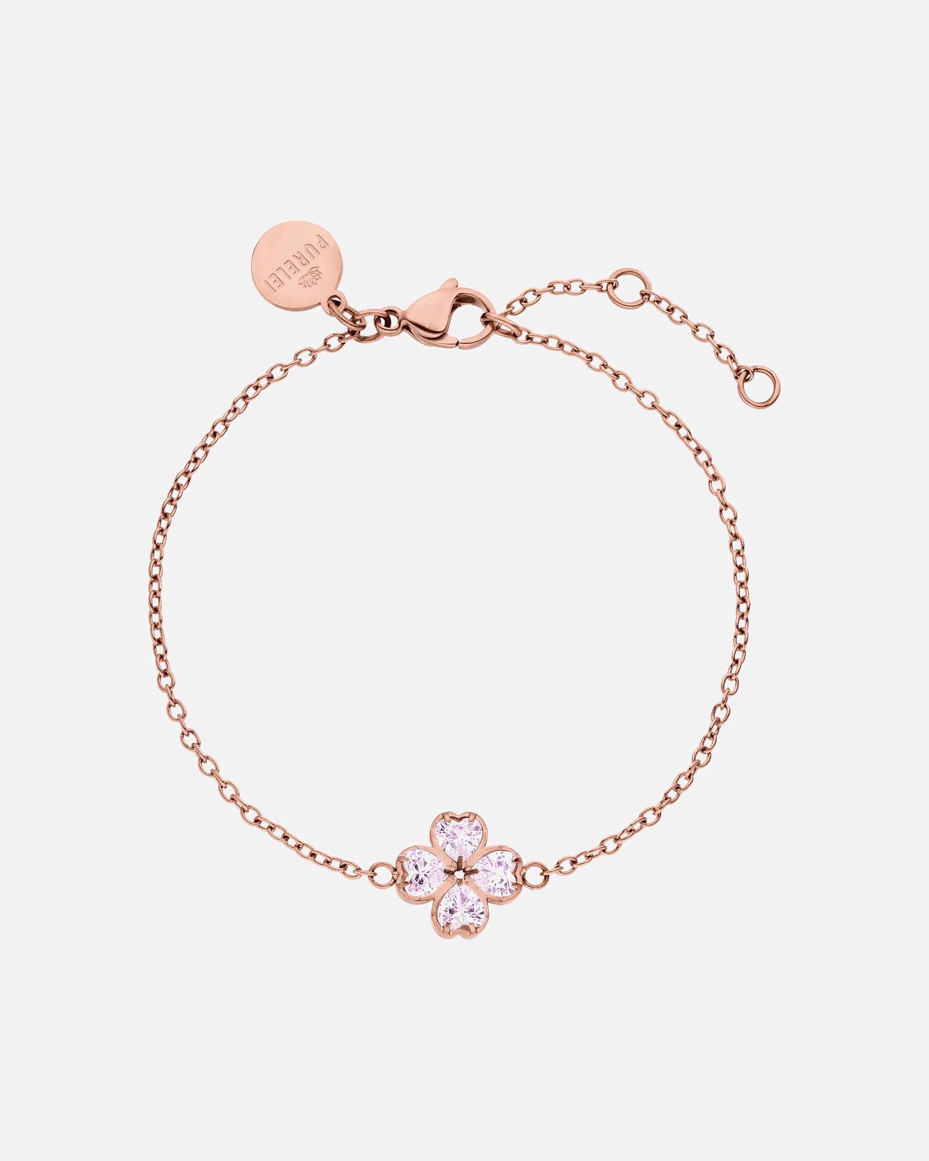 Armband für Unisex Purelei Cuore Rosé Armband 100% Edelstahl Rosegold