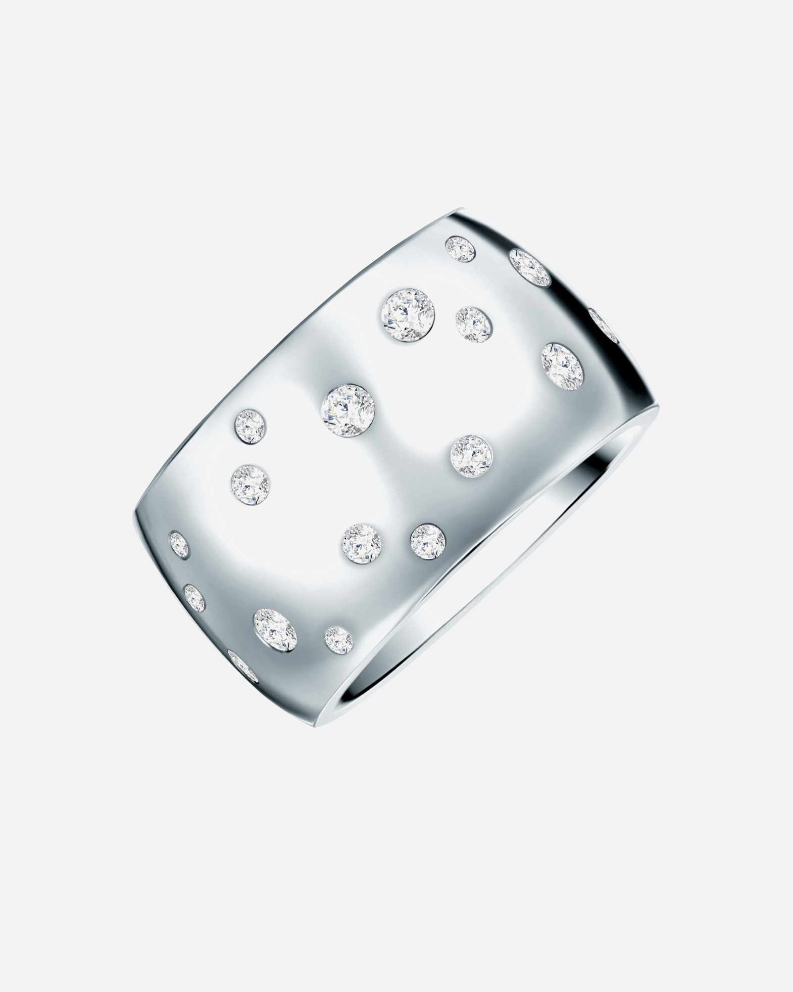 Ring für Weiblich Rafaela Donata Ring Edelstahl verziert mit Kristallen von Swarovski® in Silber 50