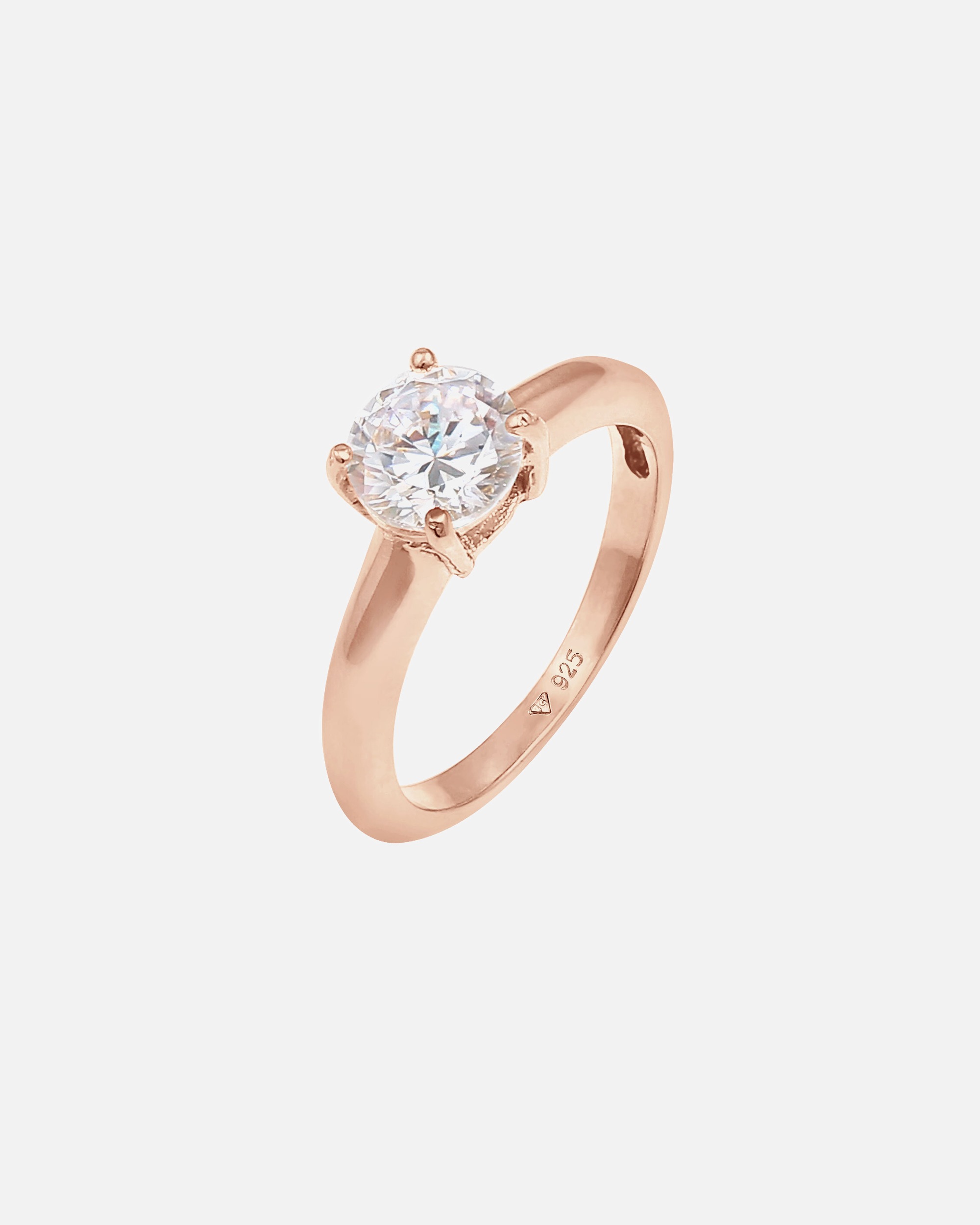 Ring für Weiblich Elli Solitär Klassisch Zirkonia 925 Sterling Silber 52