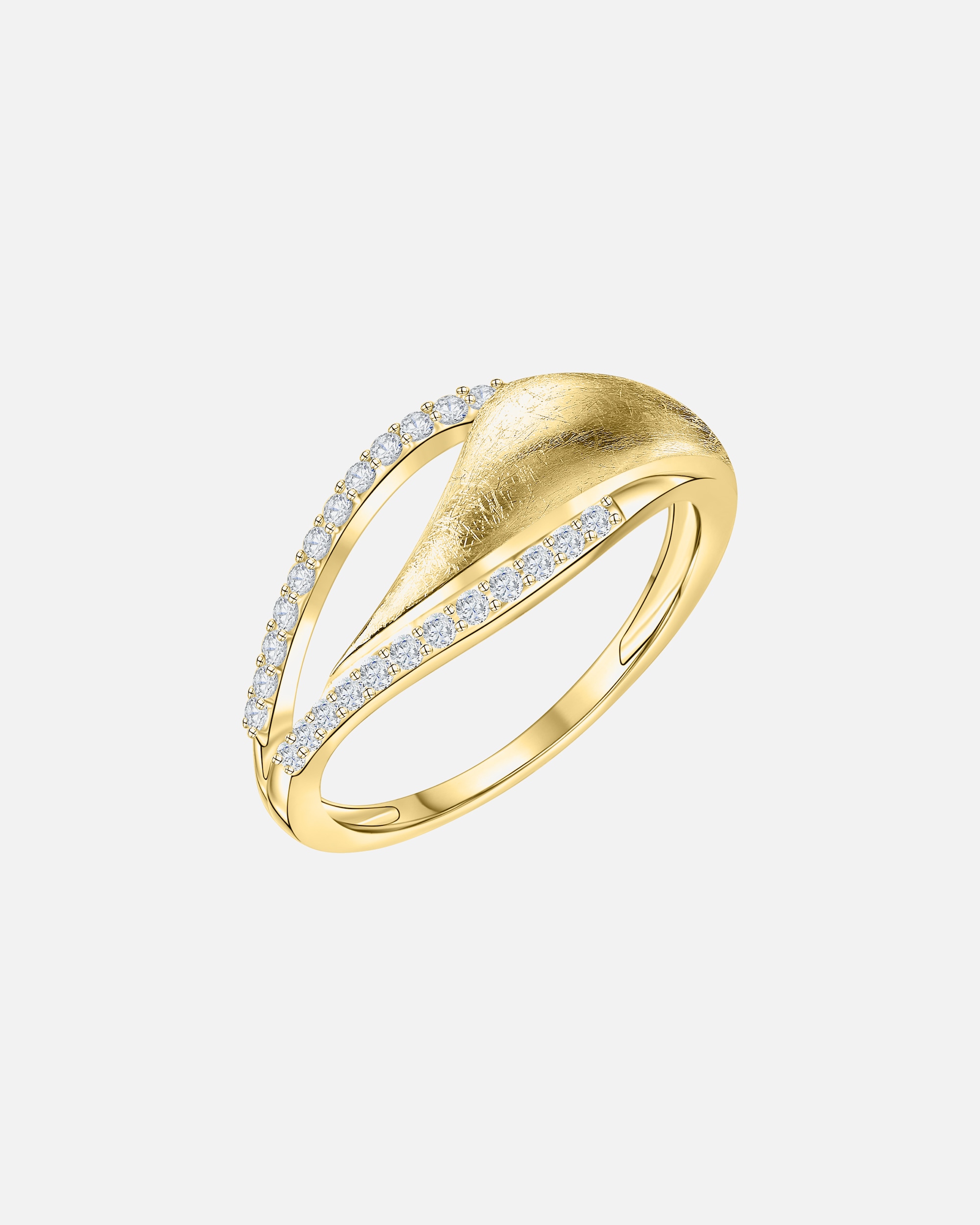 Ring für Weiblich Fascination by Ellen K. Ring 585/- Gold Zirkonia weiß 052 (16,6)