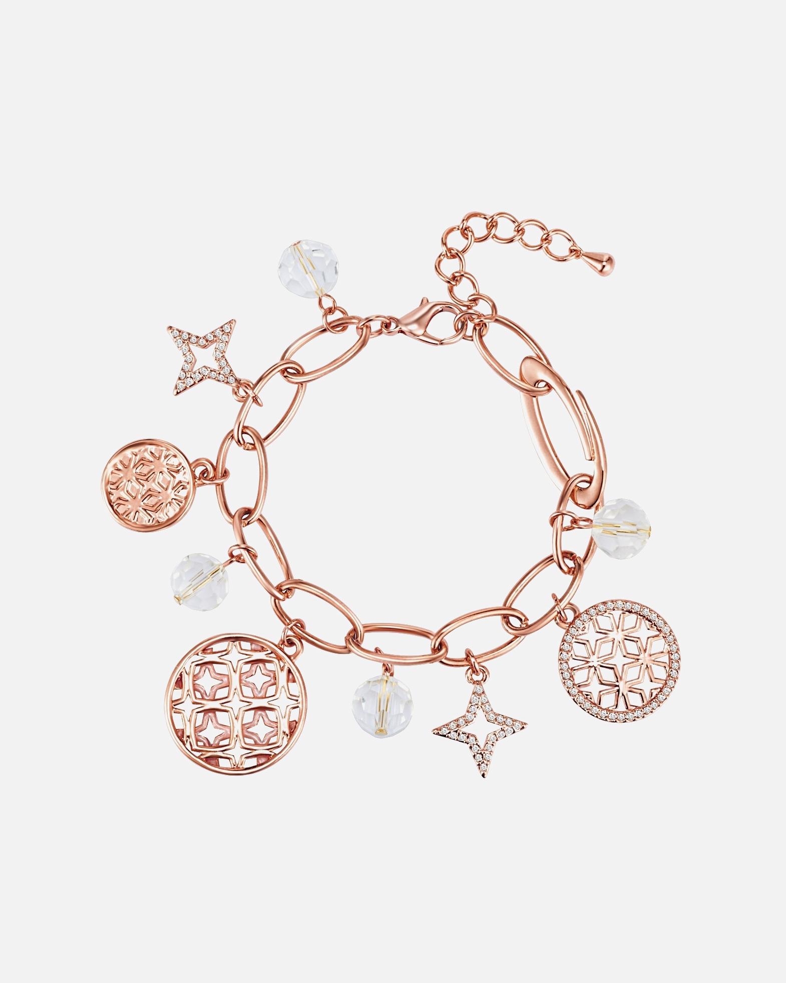 Armband für Weiblich Lulu & Jane Armband Stern Metall-Legierung Glas in Roségold 1 Stück