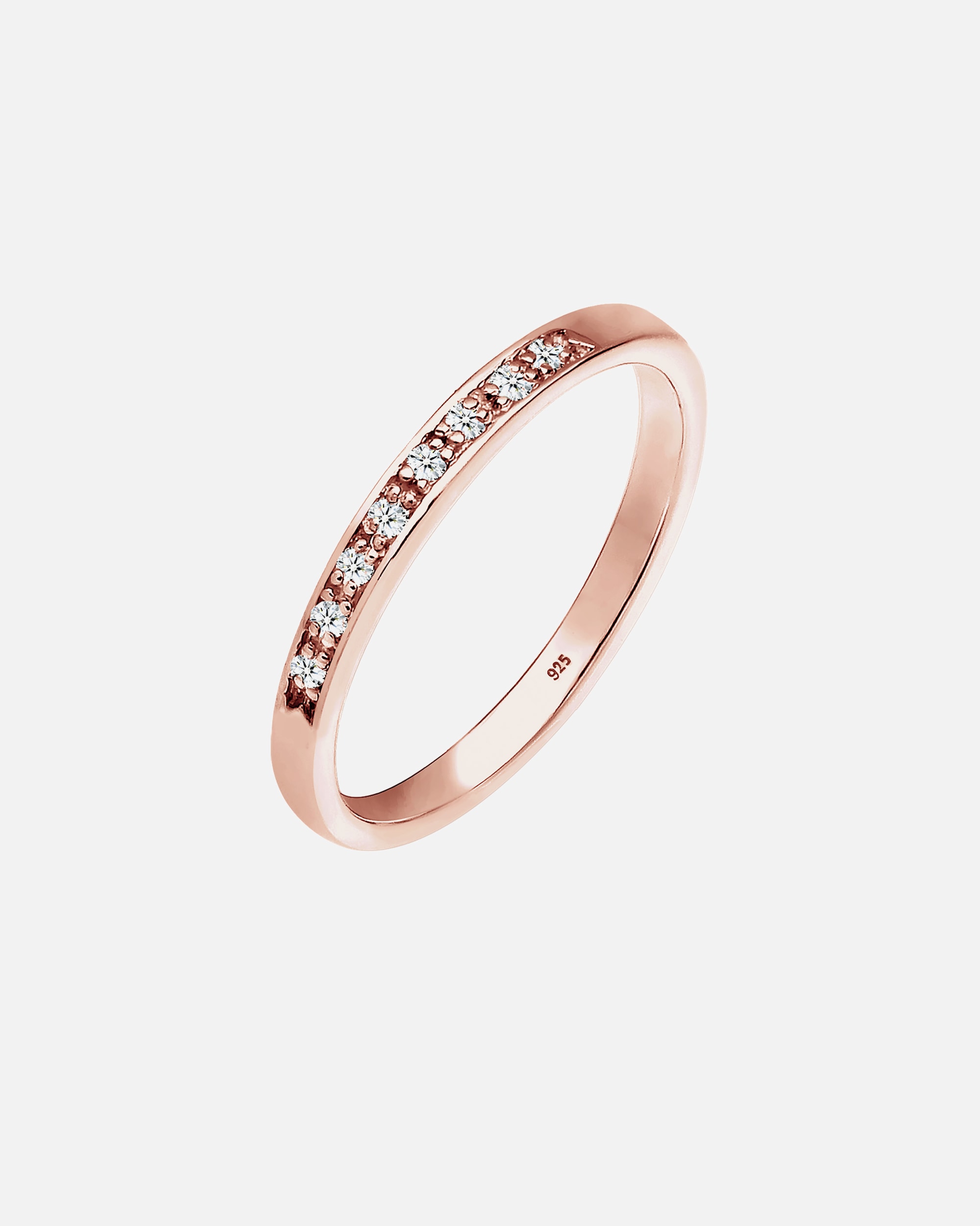 Ring für Weiblich Elli DIAMONDS Aufsteckring Funkelnd Diamant (0.04 ct) 925 Silber 56