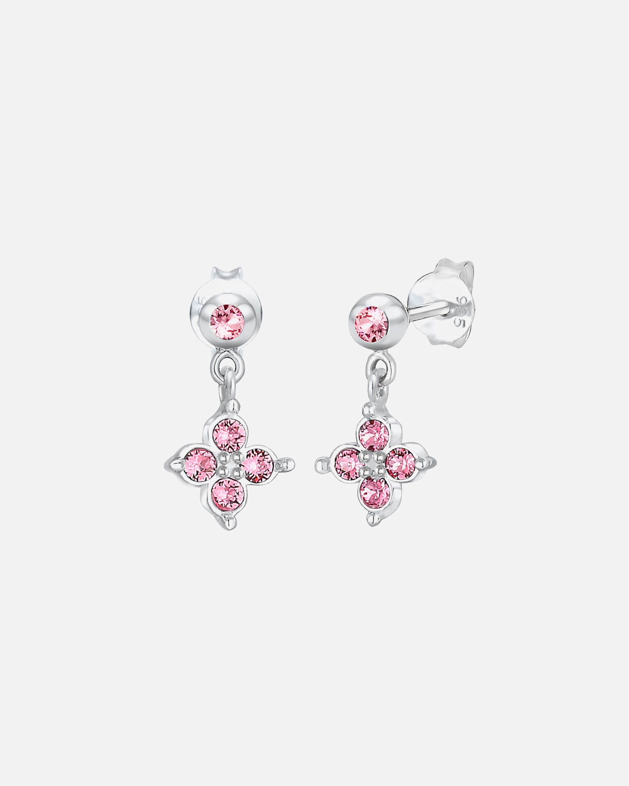 Ohrringe für Weiblich Elli Kinder Blume Blau 925 Silber, mit Kristallen von Swarovski® 1 Stück