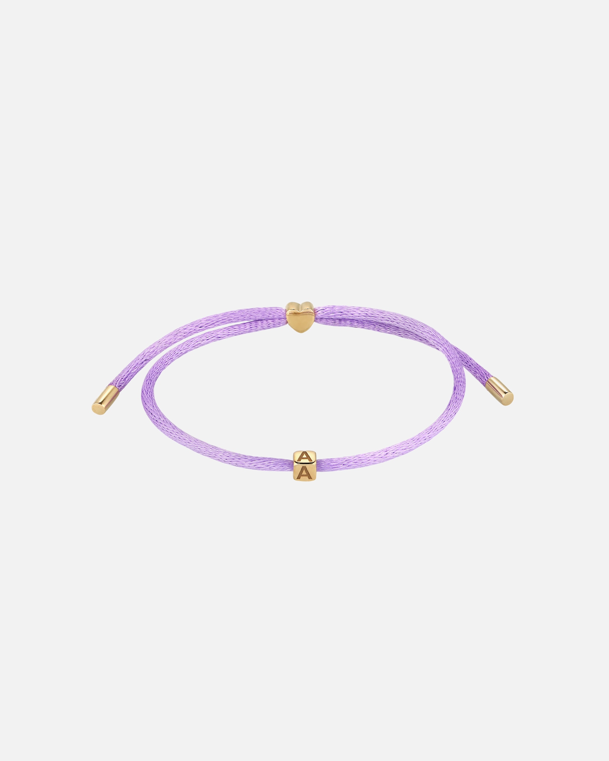 Armband für Weiblich Elli Satin Lettering Heart 925 Sterling Silber vergoldet Violett