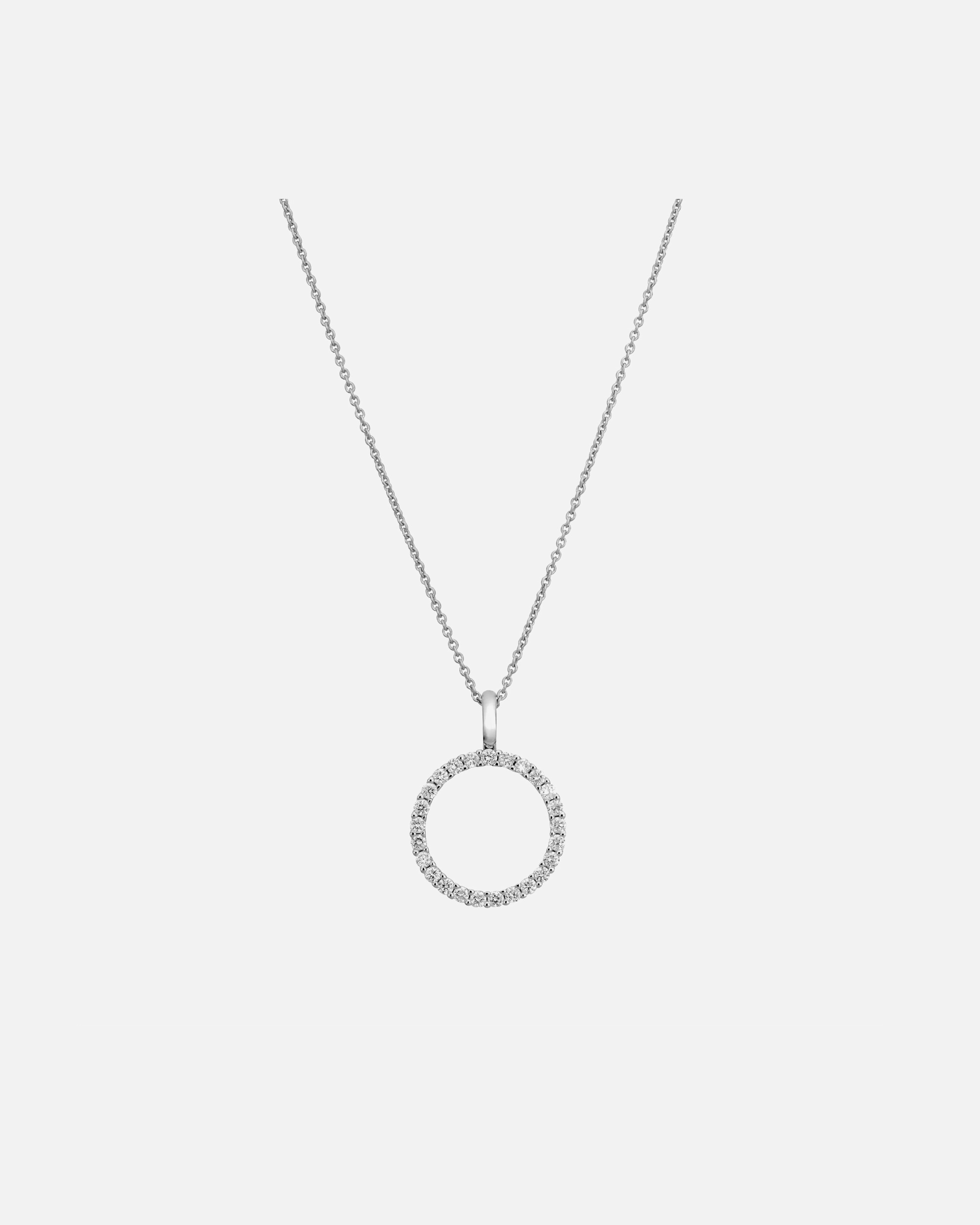 Halskette für Weiblich Lyomi Default Brand Line Anhänger mit Kette 585/- Gold Diamant Lab Grown weiß 0,51ct. weiß