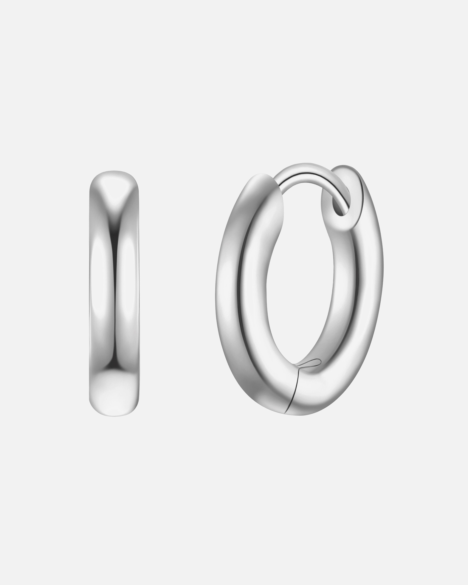 Creolen für Weiblich Glanzstücke München Creolen aus Sterling Silber in silber 11,7 mm