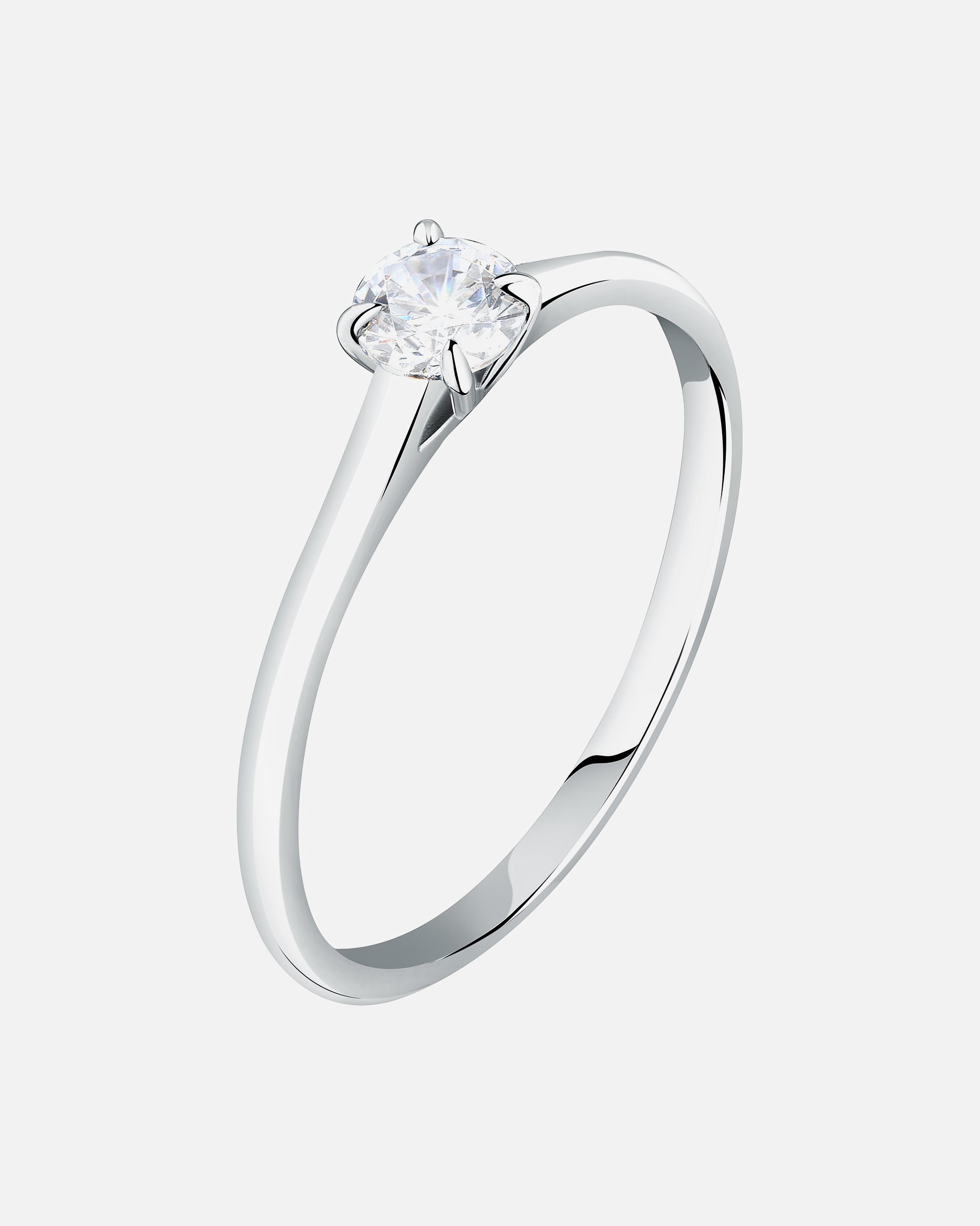 Ring für Weiblich Live Diamond Damenring 375er Weißgold, recycelt 56