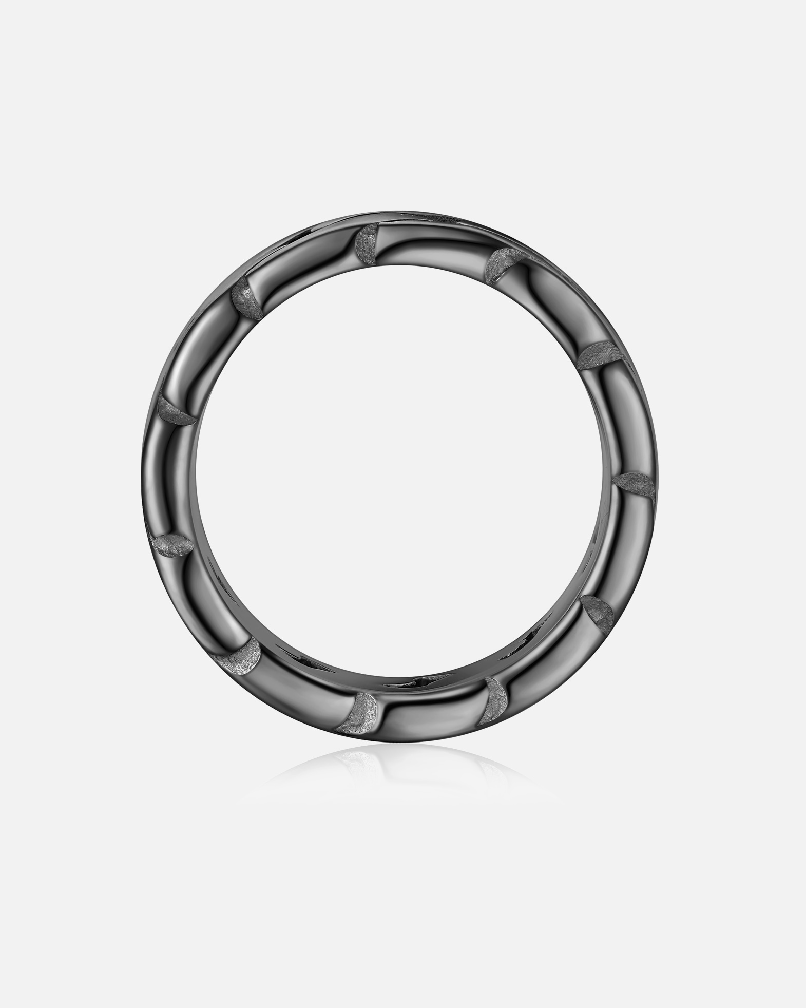 Ring für Männlich True Rebels Ring aus Edelstahl in gunmetal 66