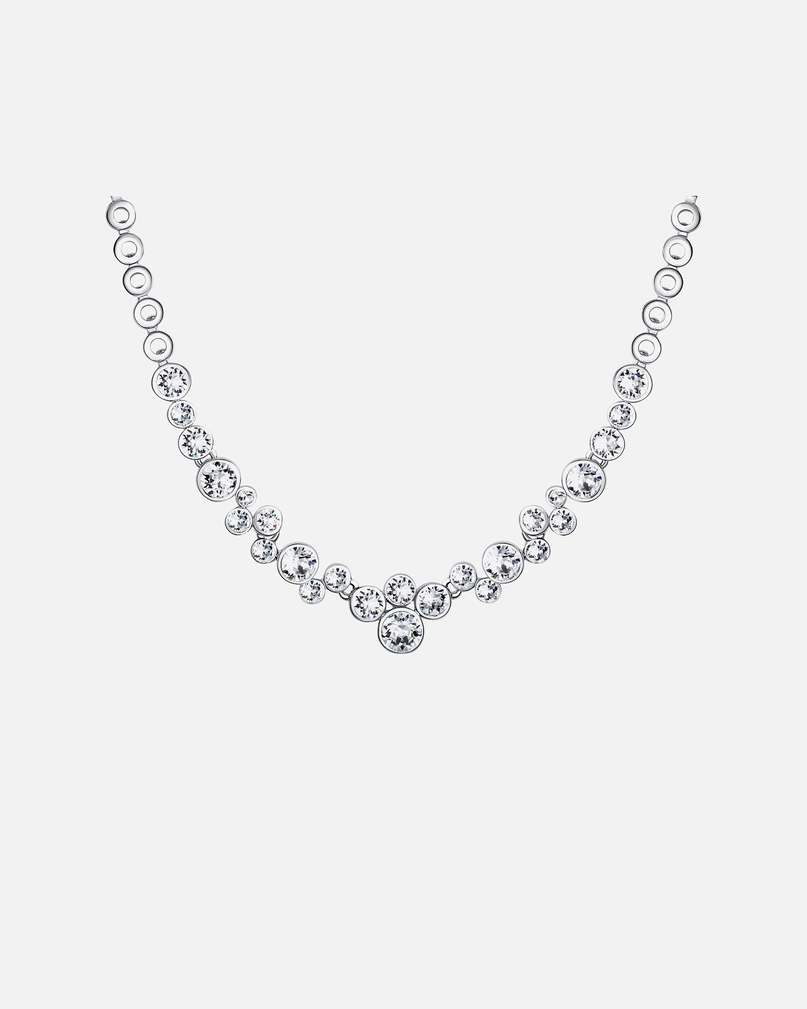 Halskette für Weiblich Lulu & Jane Halskette Metall-Legierung verziert mit Kristallen von Swarovski® in Silber 1 Stück