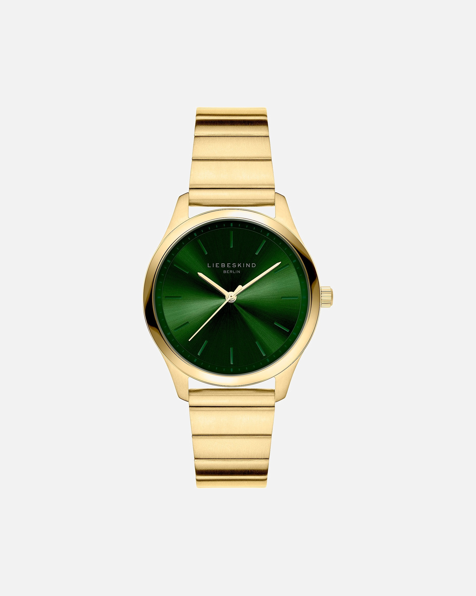 Uhr für Weiblich Liebeskind Damenuhr Edelstahl gelbgold, grün