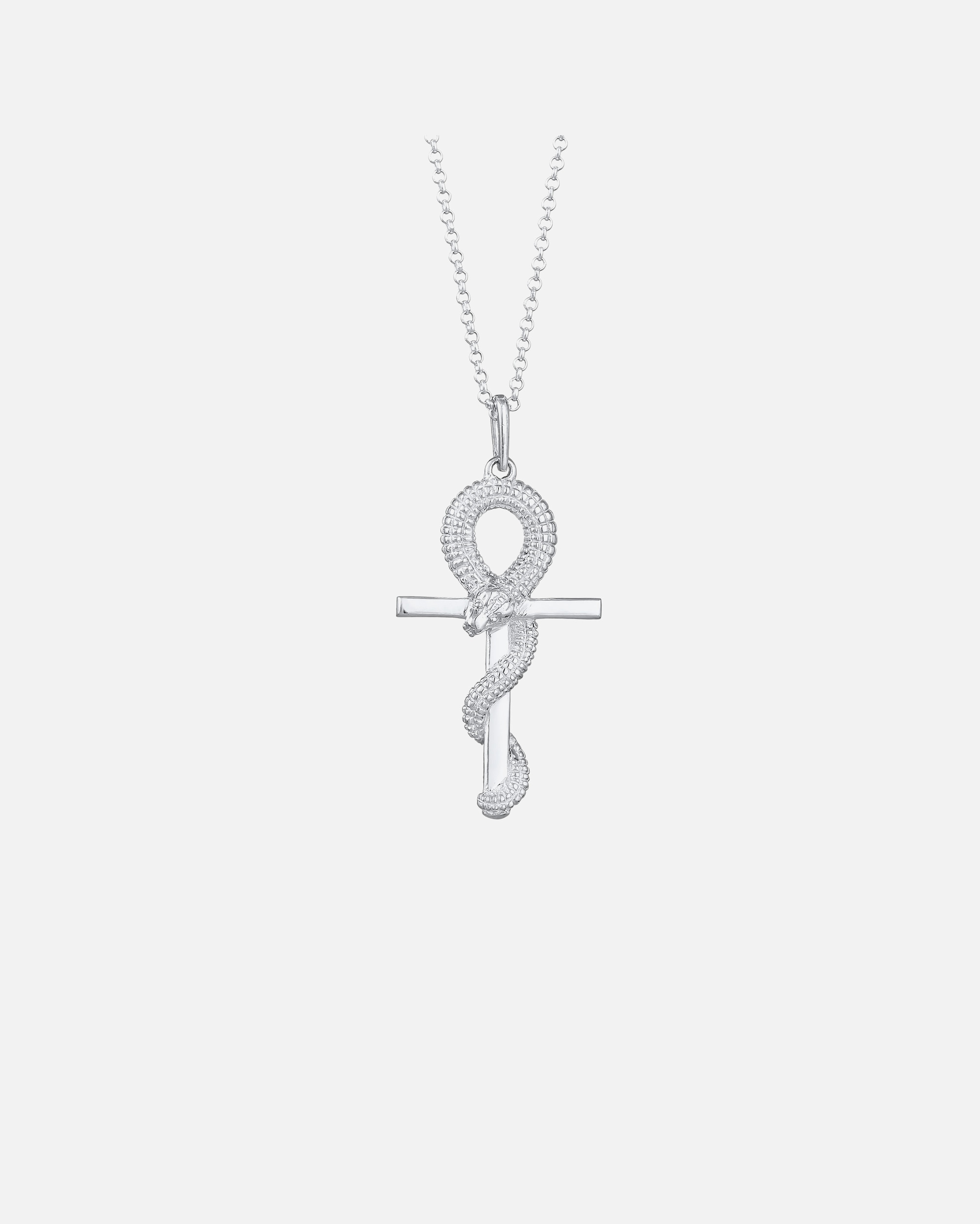 Halskette für Männlich KUZZOI Herren Kreuz Schlange 925 Silber 1 Stück