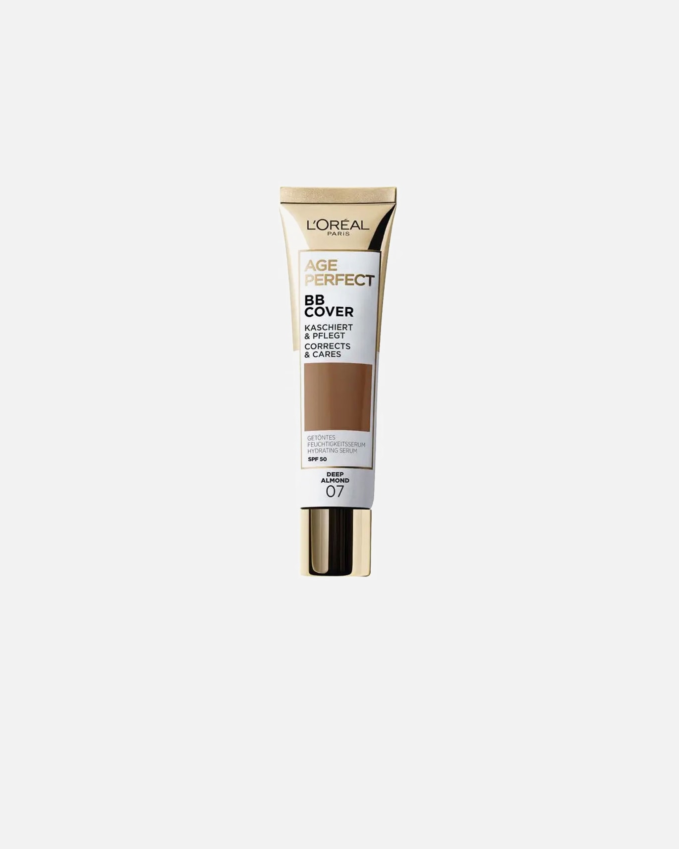 BB Cream für Unisex L’Oréal Paris AGE PERFECT BB COVER flüssiges Make-up SPF50 07-Deep Mandel