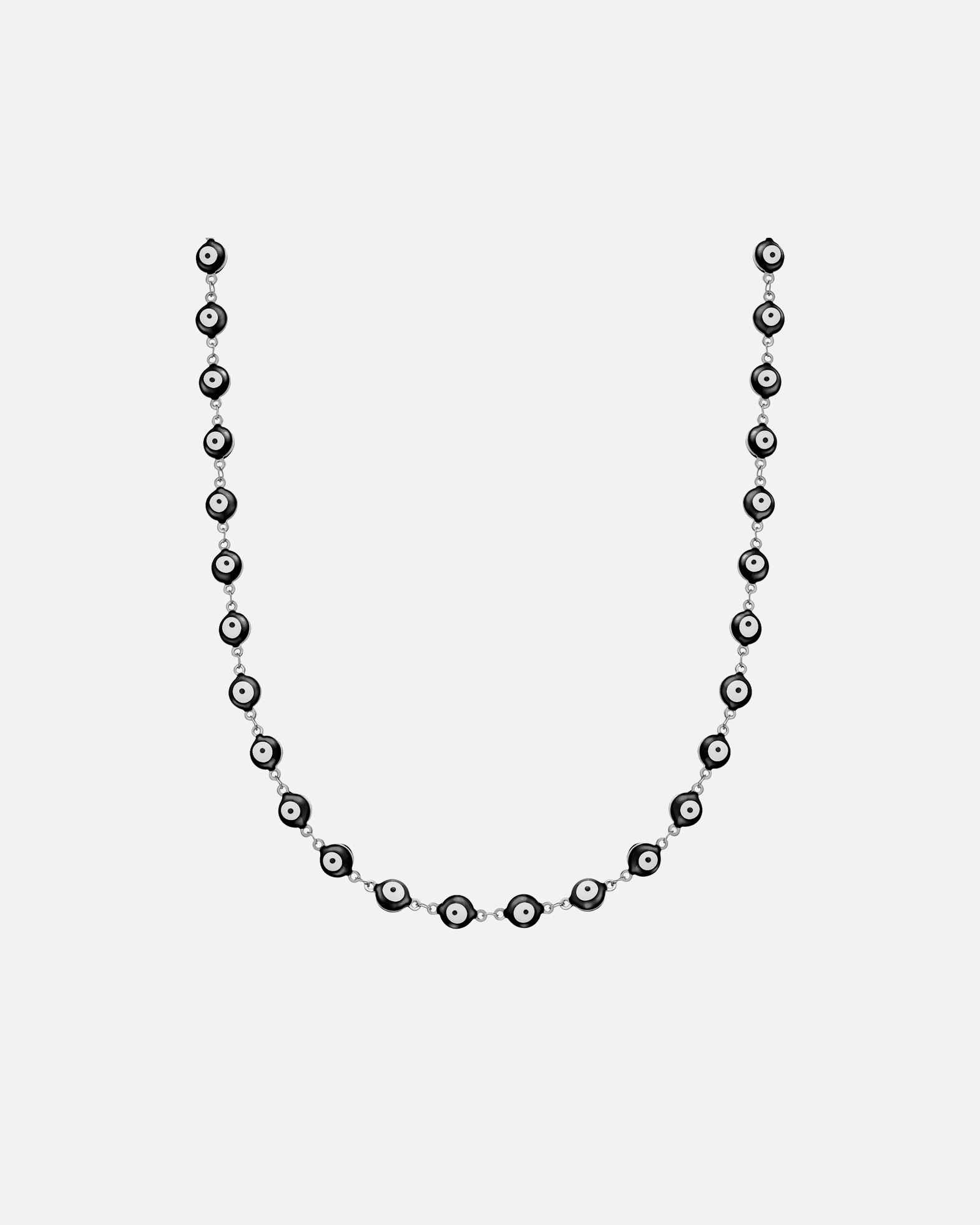 Halskette für Männlich True Rebels Halskette Allsehendes Auge aus Edelstahl in silber 50 cm