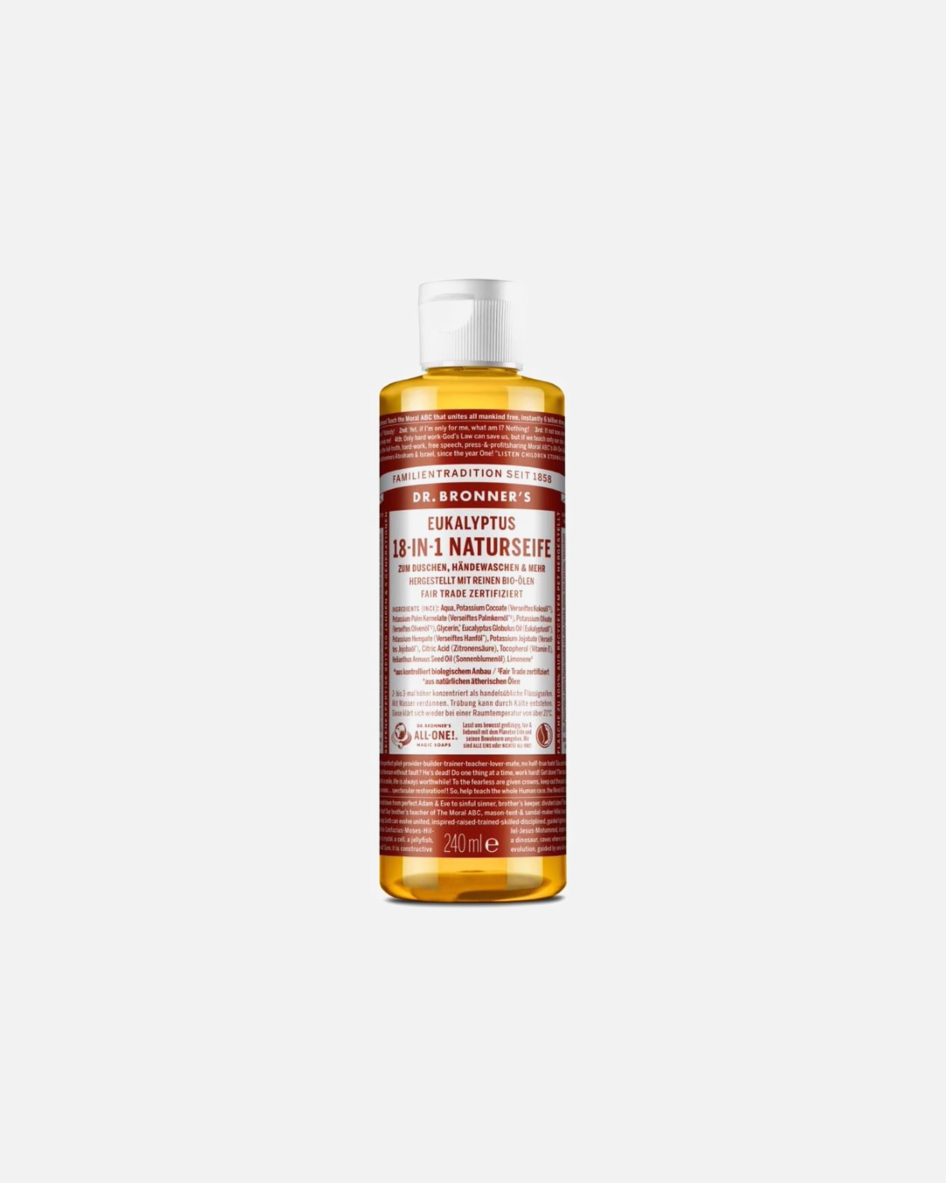 Körperseife für Unisex Dr. Bronner's Eukalyptus - 18in1 Naturseife 240 ml