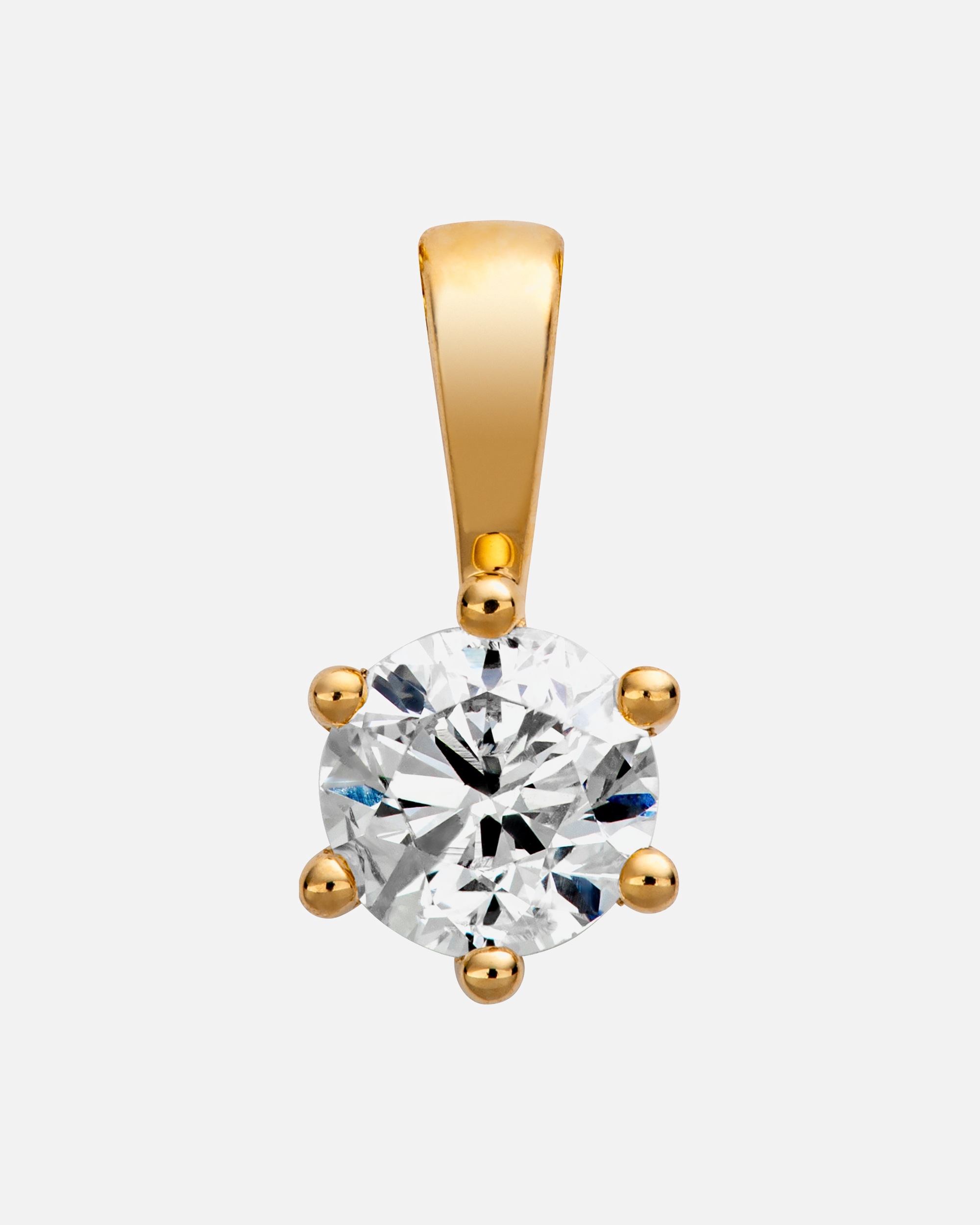Anhänger für Weiblich Orolino Anhänger 750/- Gold Brillant weiß 0,5ct. gelb vergoldet