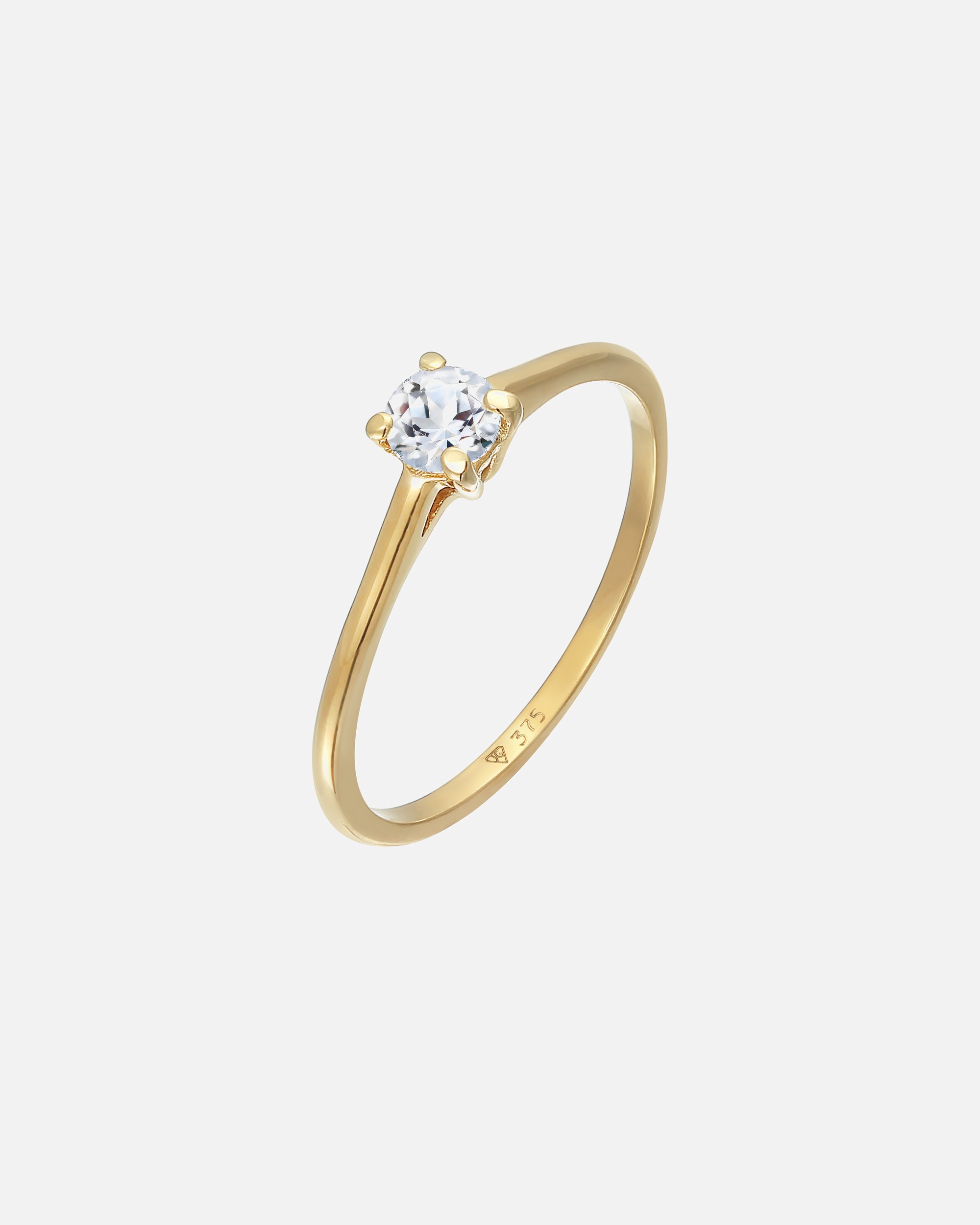 Ring für Weiblich Elli PREMIUM Topas Solitär Verlobungsring 375 Gelbgold 52