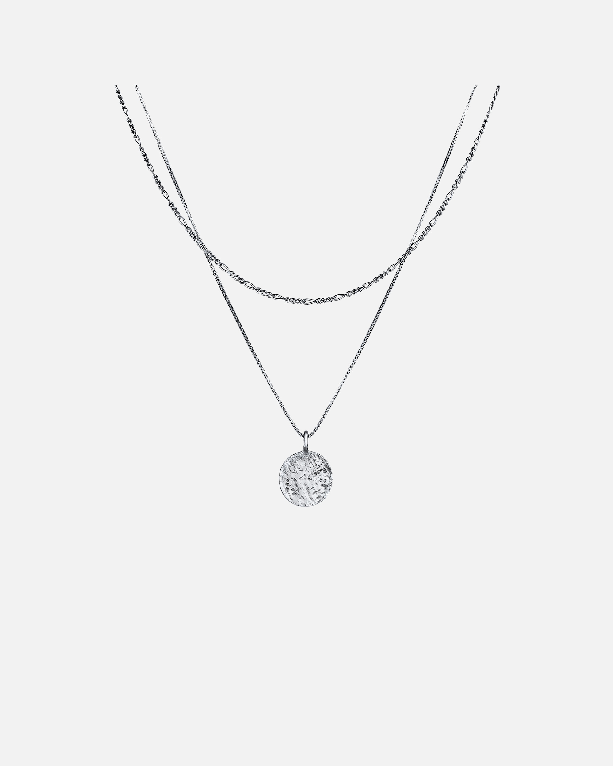 Halskette für Männlich KUZZOI Herren Layer Figaro Venezianer Plättchen 925 Silber 1 Stück