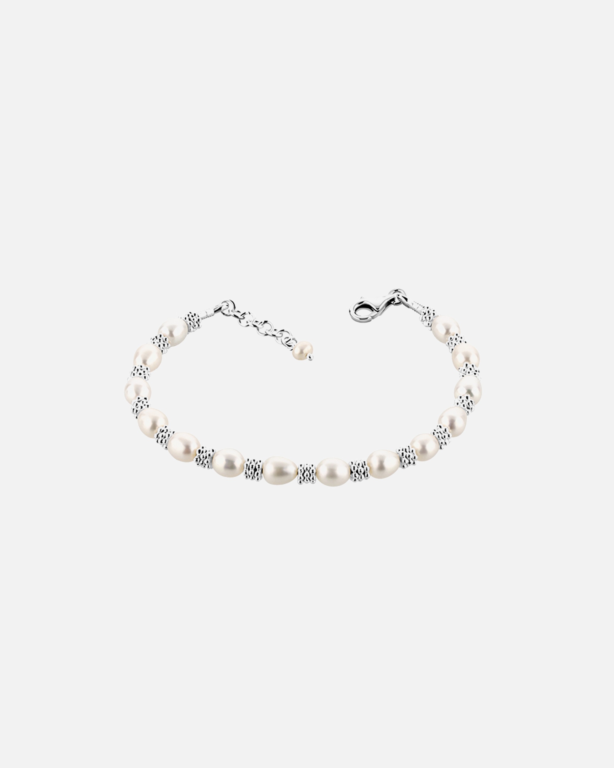 Armband für Weiblich Nenalina Süßwasserzuchtperle Stopper Flower 925 Silber 1 Stück