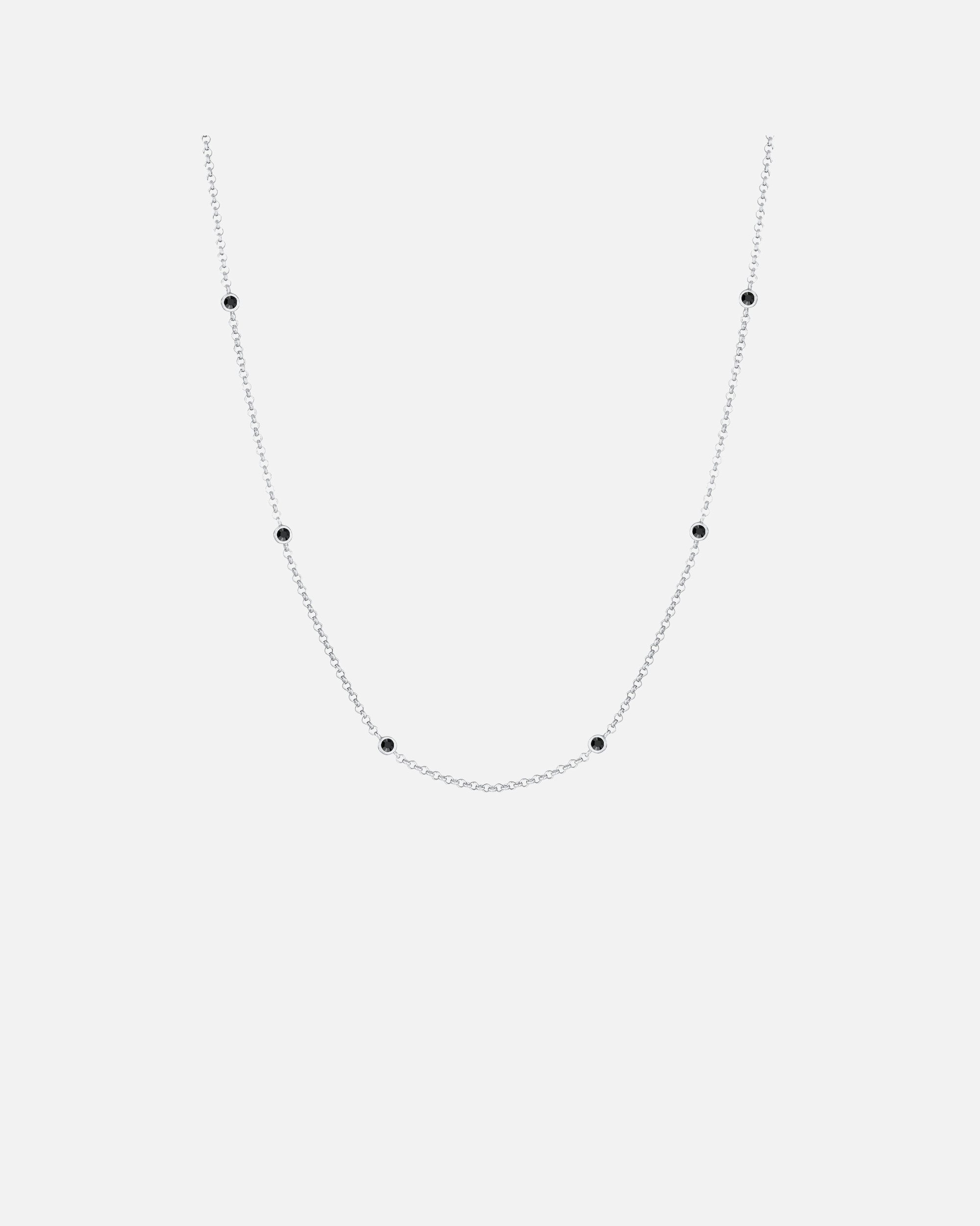 Halskette für Weiblich Elli Solitär Glamourös Schwarz 925 Silber, mit Kristallen von Swarovski® 1 Stück