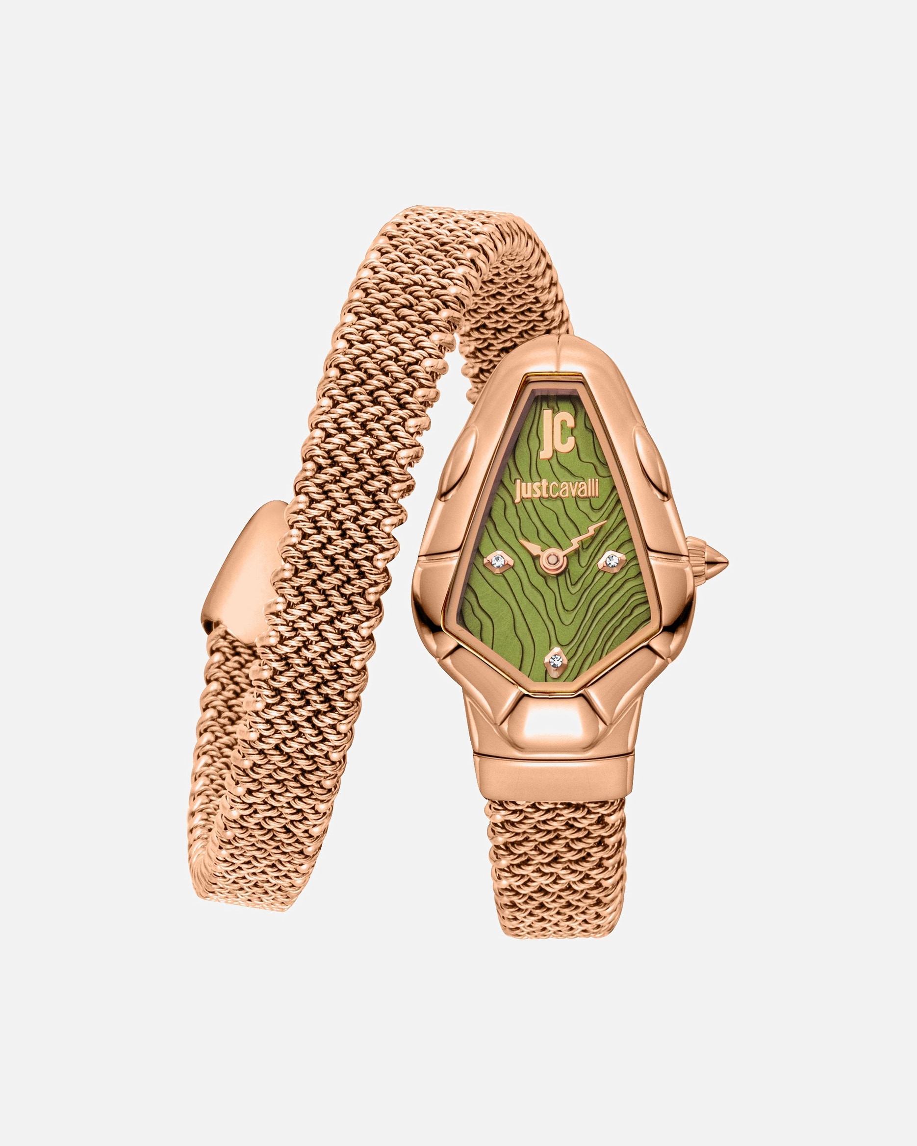 Uhr für Weiblich Roberto Cavalli Damenuhr Edelstahl rotgold