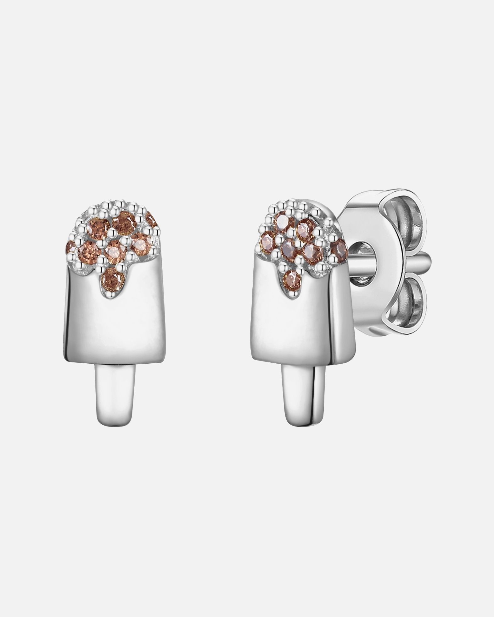 Ohrringe für Weiblich Glanzstücke München Ohrstecker Eis Sterling Silber Zirkonia in Silber 1 Stück