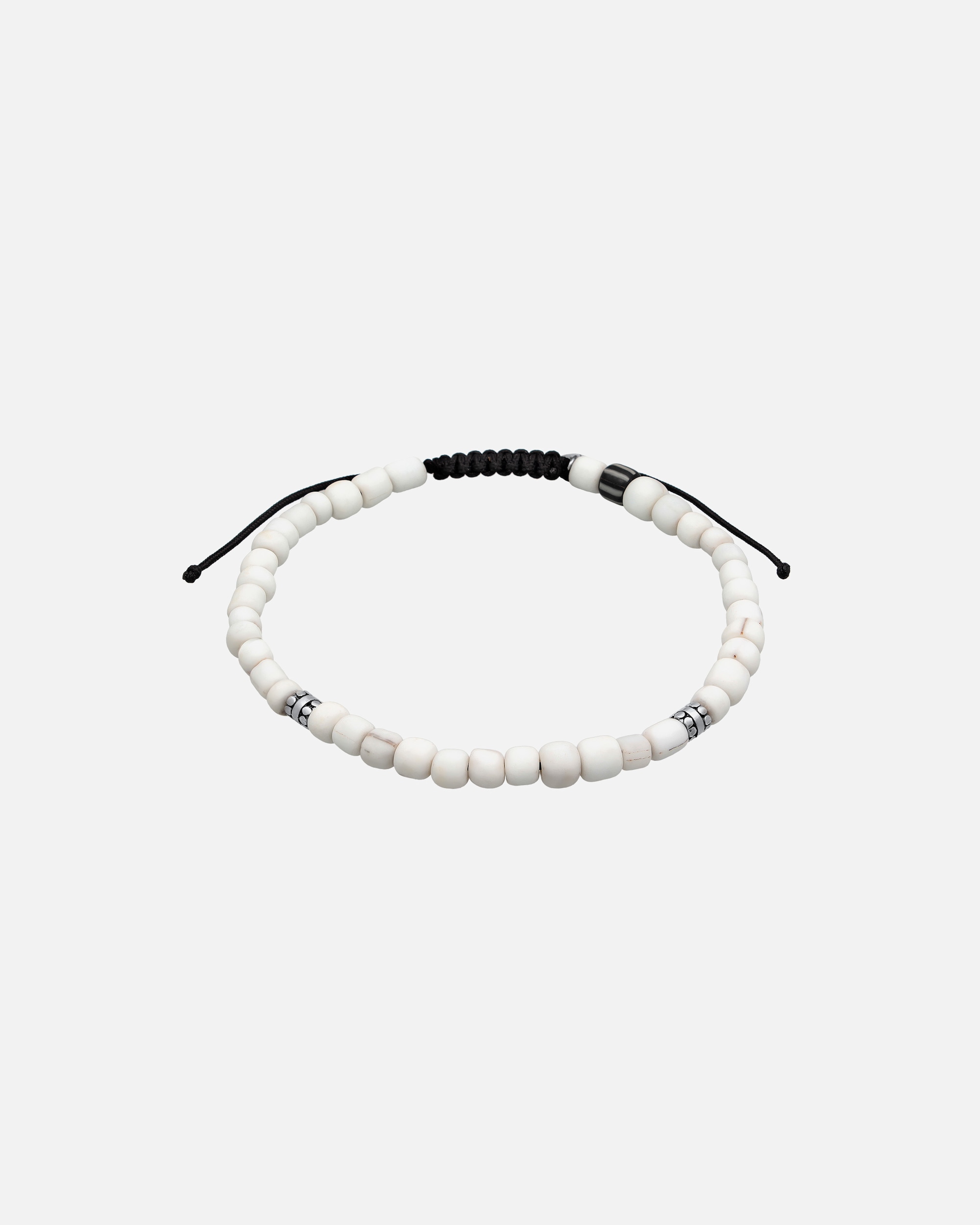 Fußschmuck für Männlich KUZZOI Herren Heishi Glas Beads Textilband 925 Silber 1 Stück