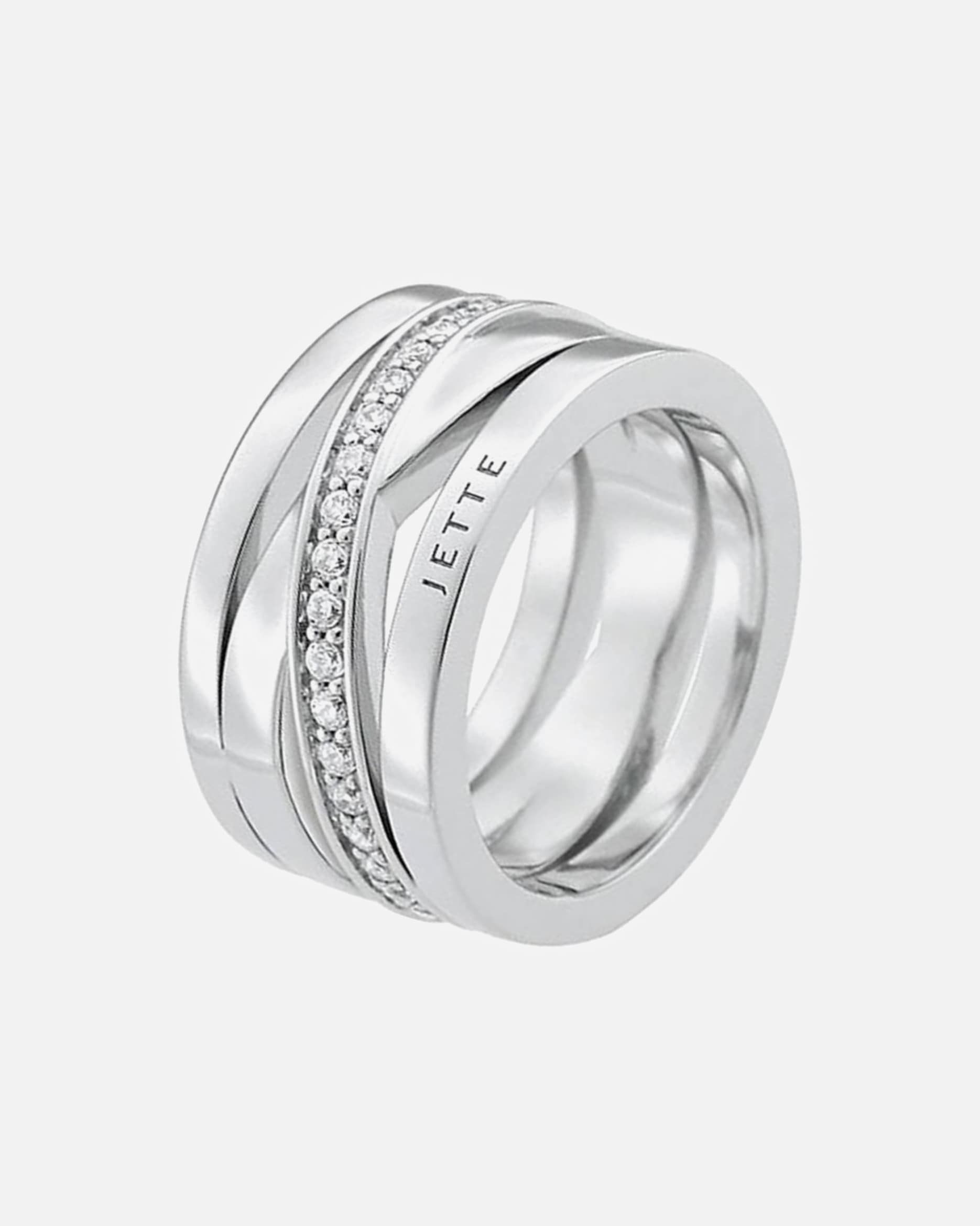 Ring für Weiblich Jette Damenring 925er Silber rhodiniert 63
