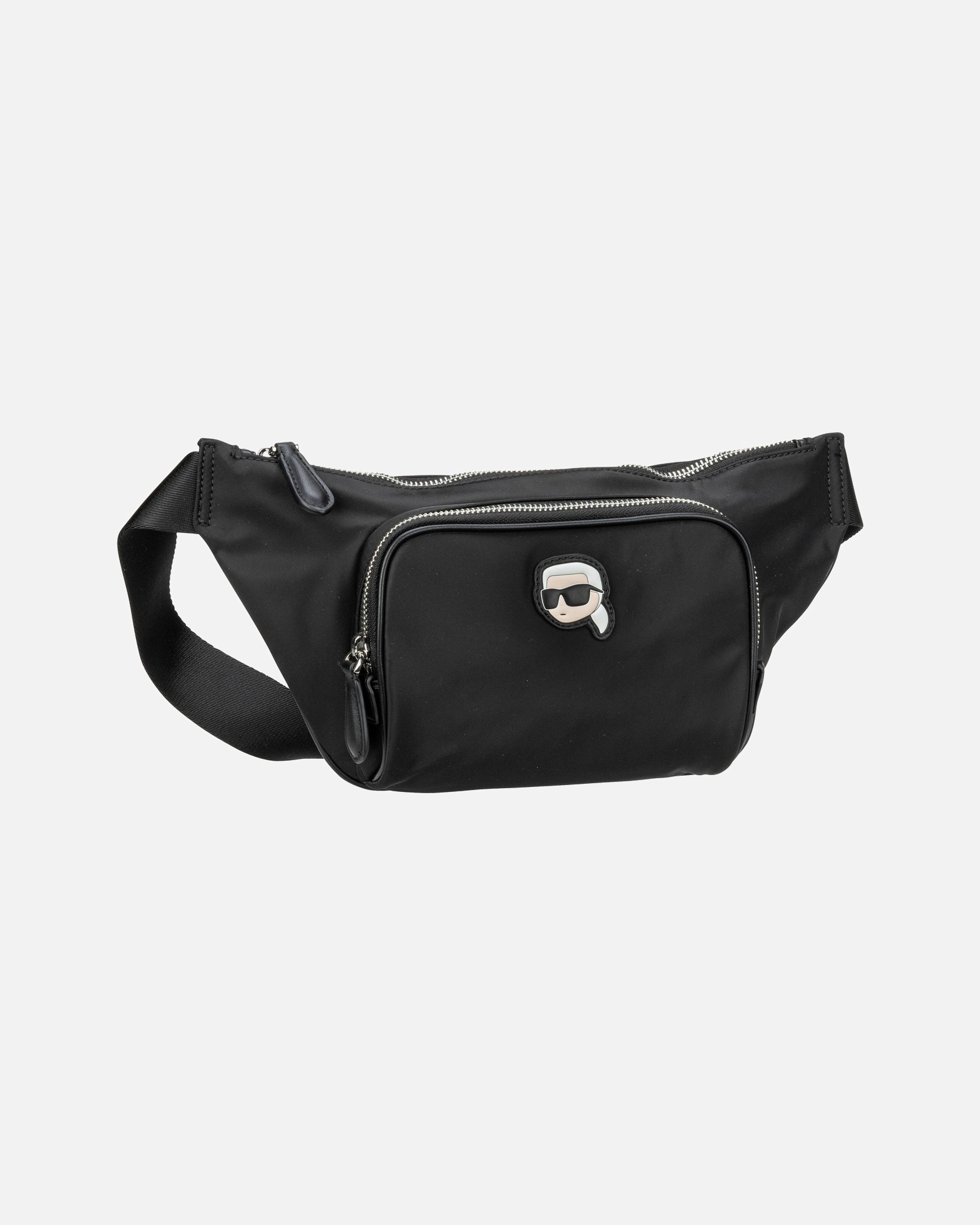 Bauchtasche für Unisex Karl Lagerfeld Gürteltasche K/Ikonik 2.0 Nylon Bumbag Black