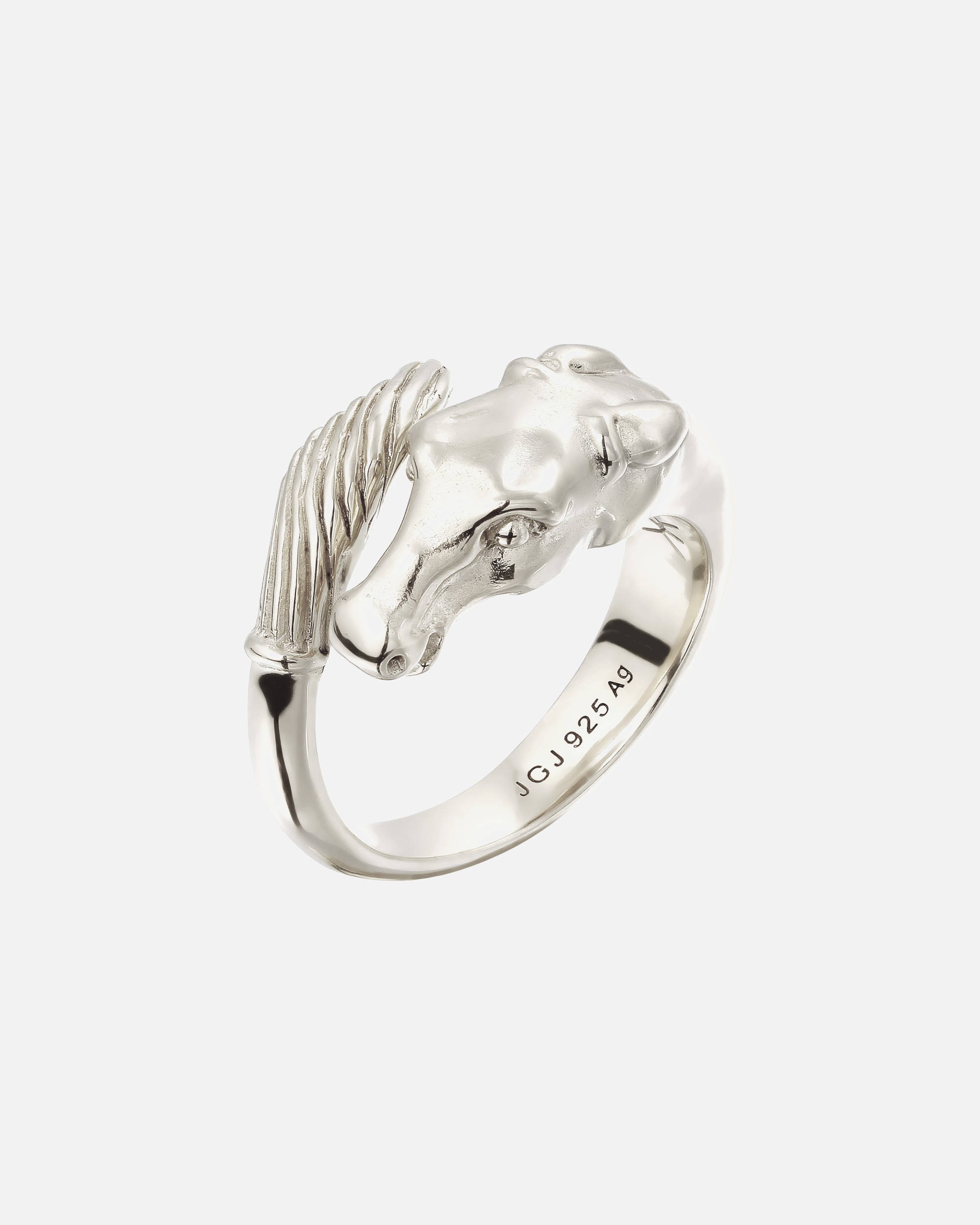 Ring für Männlich KUZZOI Wickelring Pferd 925 Sterling Silber 64