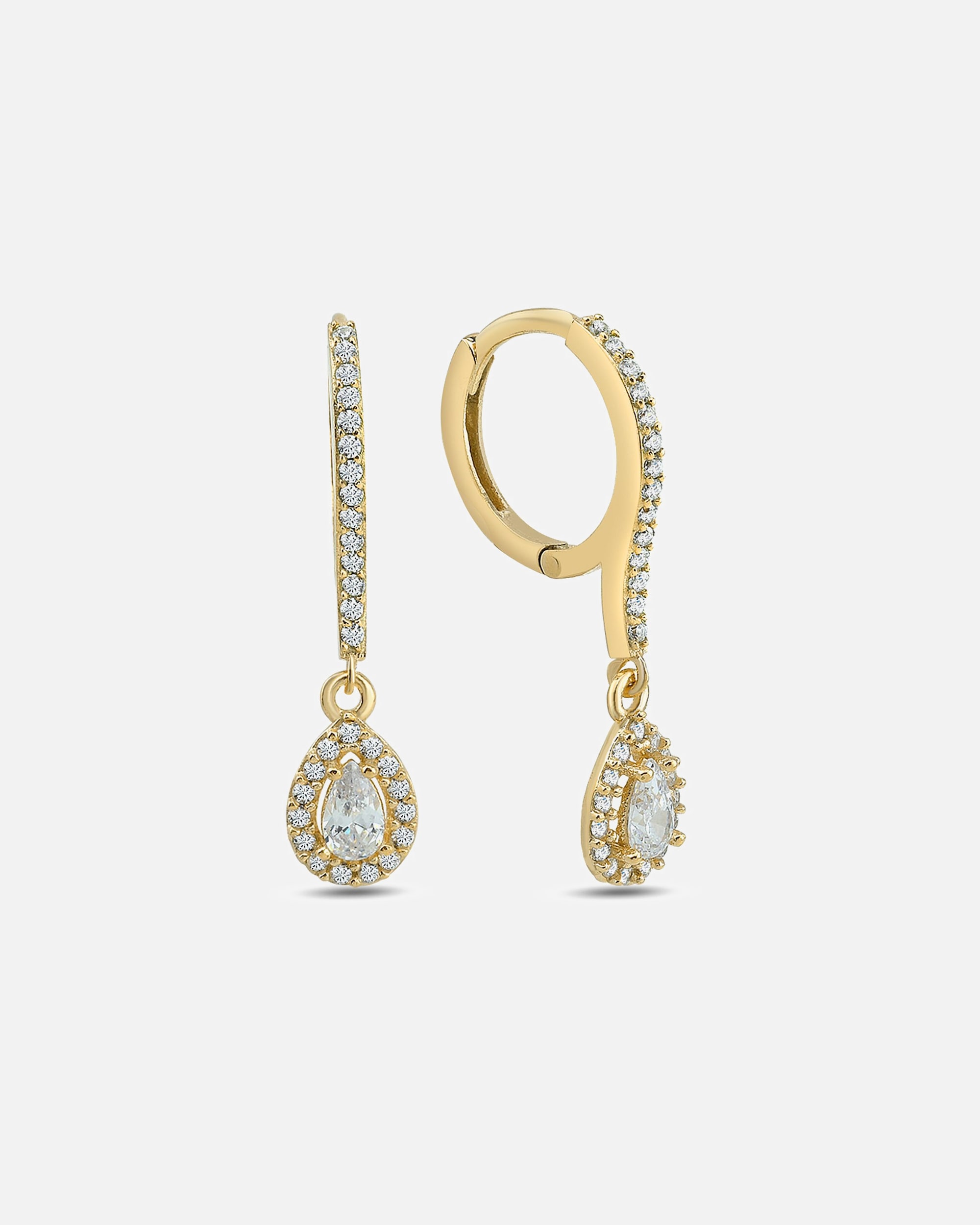 Ohrringe für Weiblich dKeniz Ohrhänger 925/- Sterling Silber Zirkonia weiß Gold