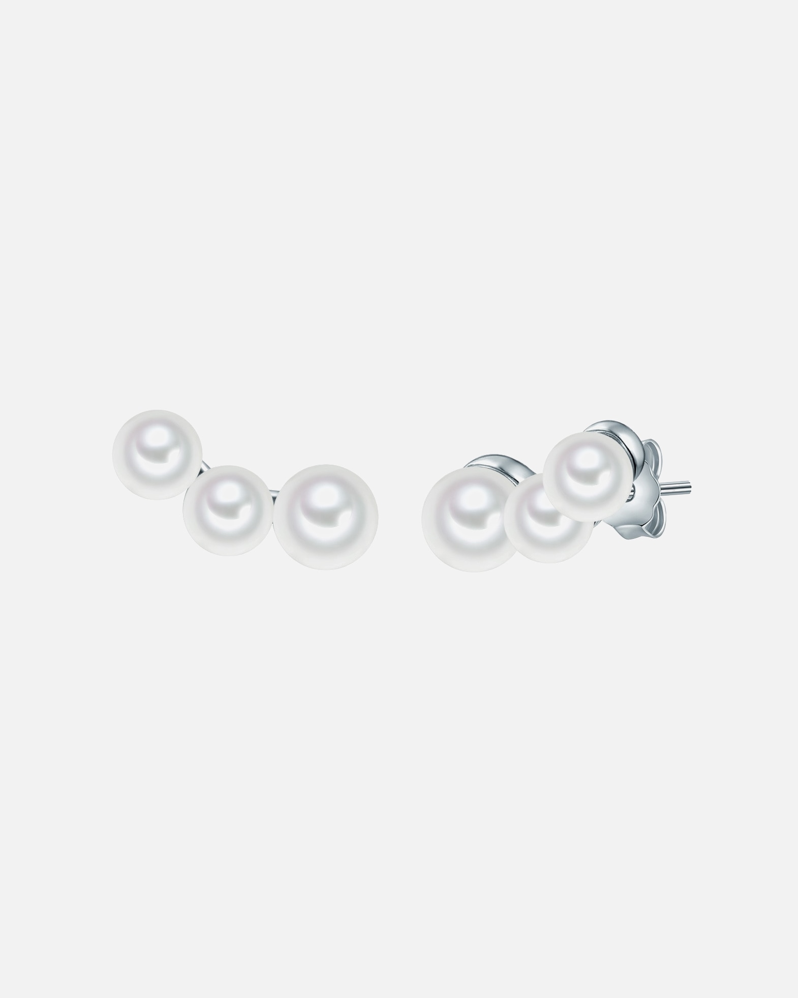 Ohrringe für Weiblich Valero Pearls Perlen-Ohrstecker aus Sterling Silber in gelbgold mit Süßwasser-Zuchtperle 1 Stück