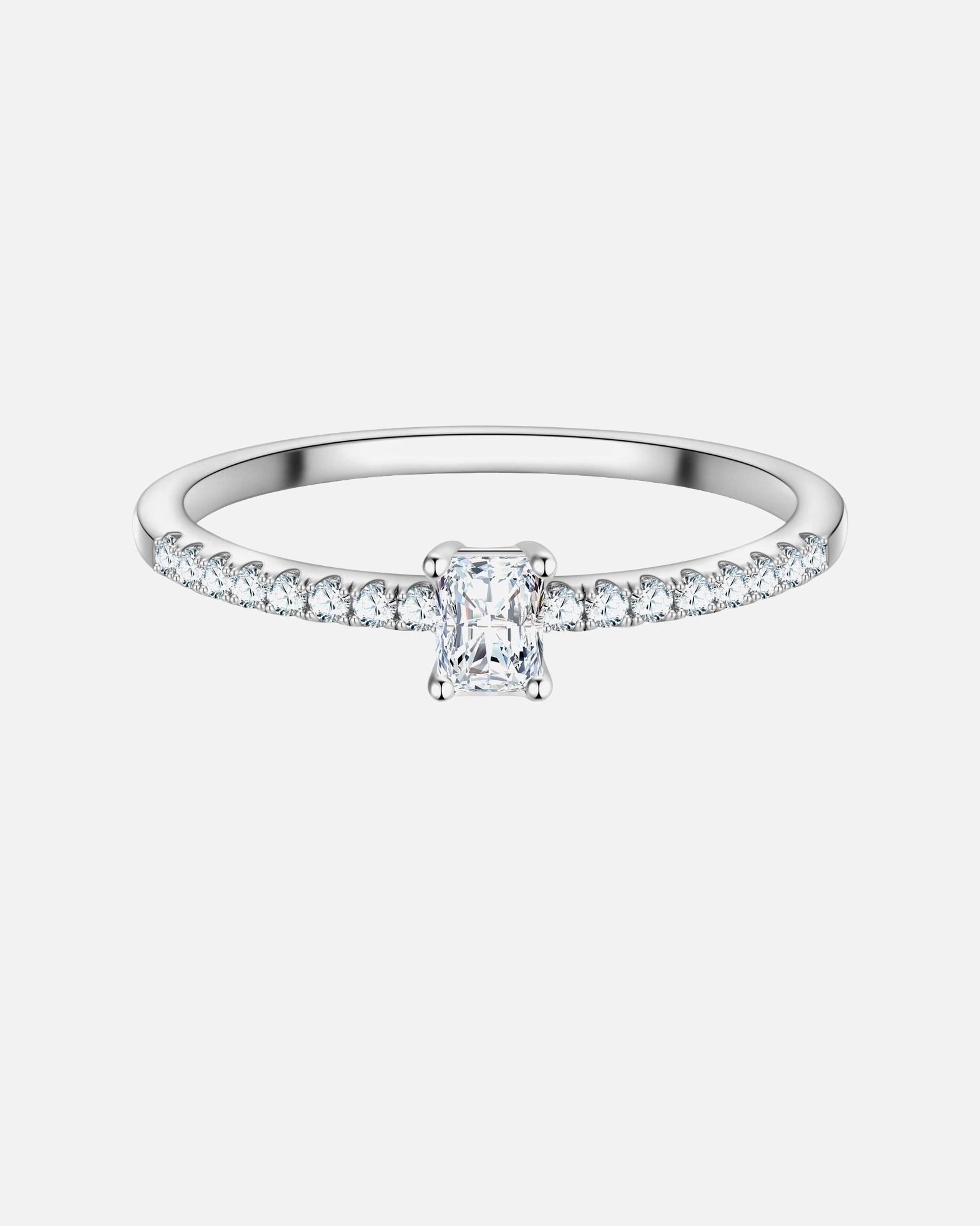Ring für Weiblich Trilani Ring aus Sterling Silber in silber mit Zirkonia 60