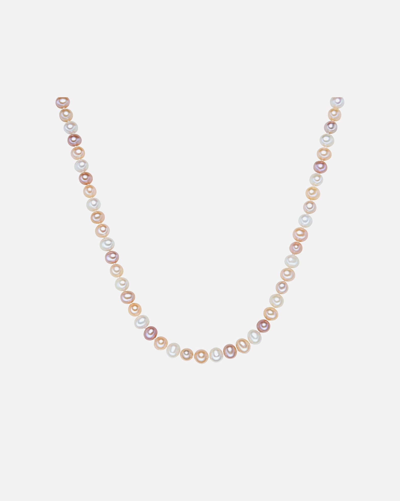 Halskette für Weiblich Valero Pearls Kette Sterling Silber Süßwasser-Zuchtperle multicolor 1 Stück