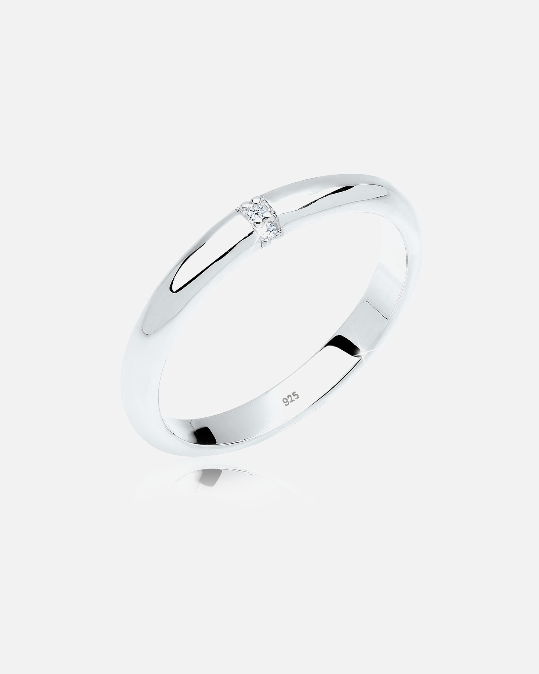 Ring für Weiblich Elli DIAMONDS Diamant 0.045 ct. Klassik Verlobung 925 Silber 52