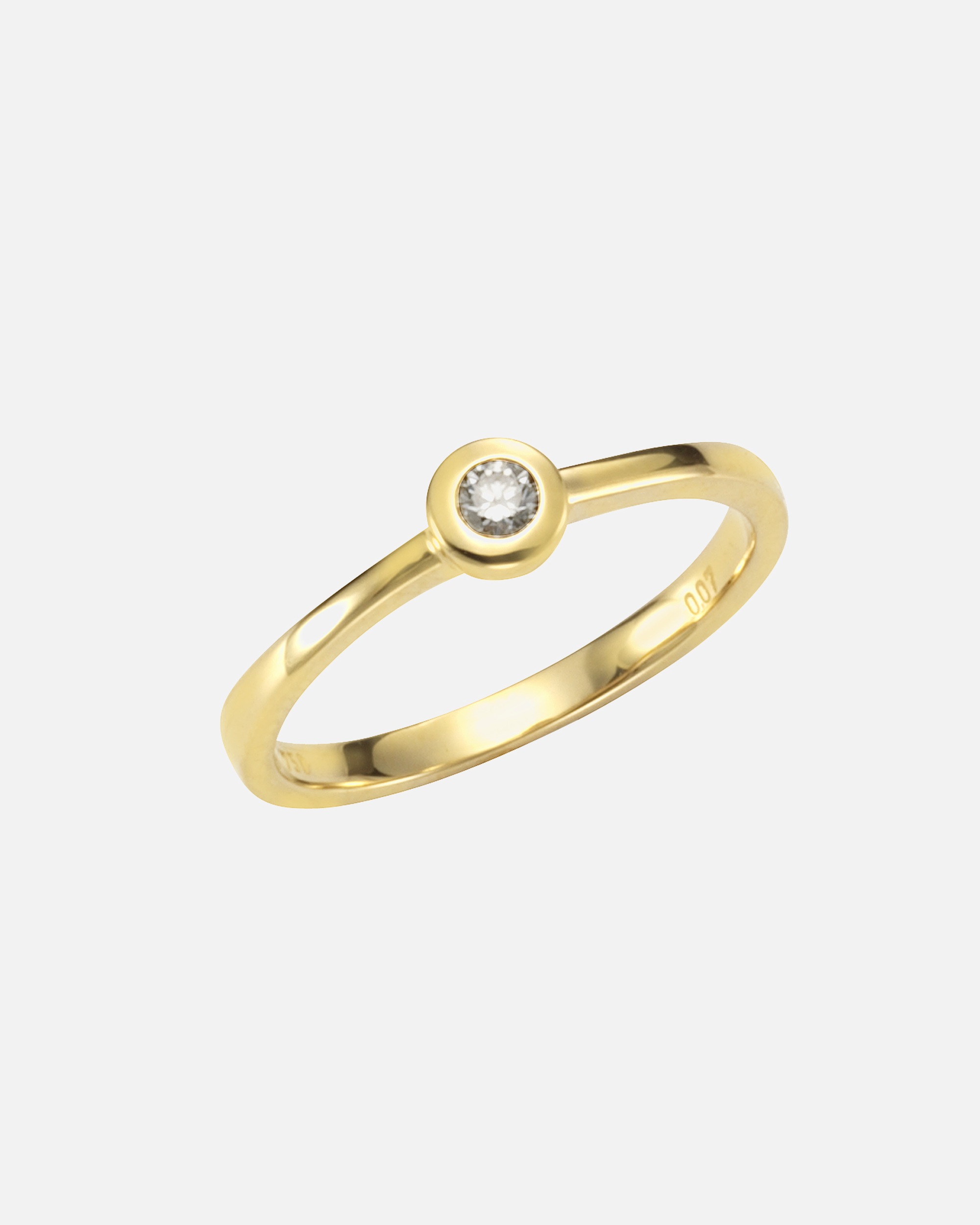 Ring für Weiblich Orolino Ring 585/- Gold Brillant weiß 0,07ct. 052 (16,6)