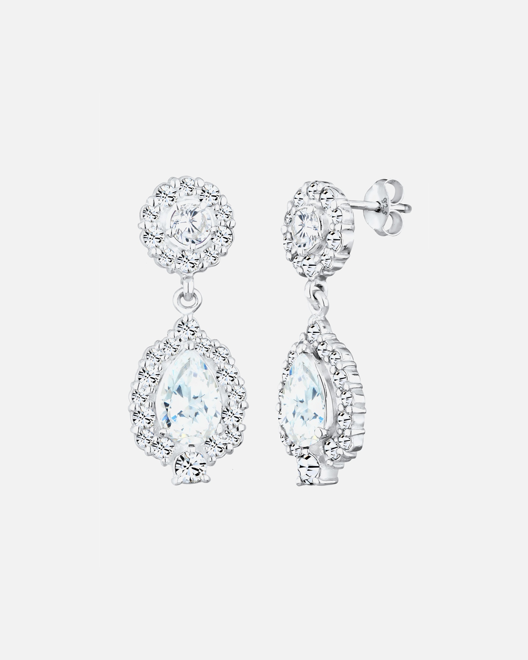 Ohrringe für Weiblich Elli PREMIUM Ohrhänger Zirkonia 925 Silber, mit Kristallen von Swarovski® 1 Stück