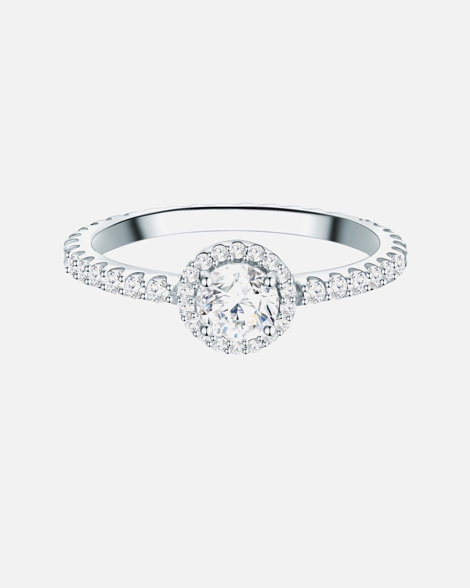 Ring für Weiblich Trilani Ring aus Sterling Silber in silber mit Zirkonia 60