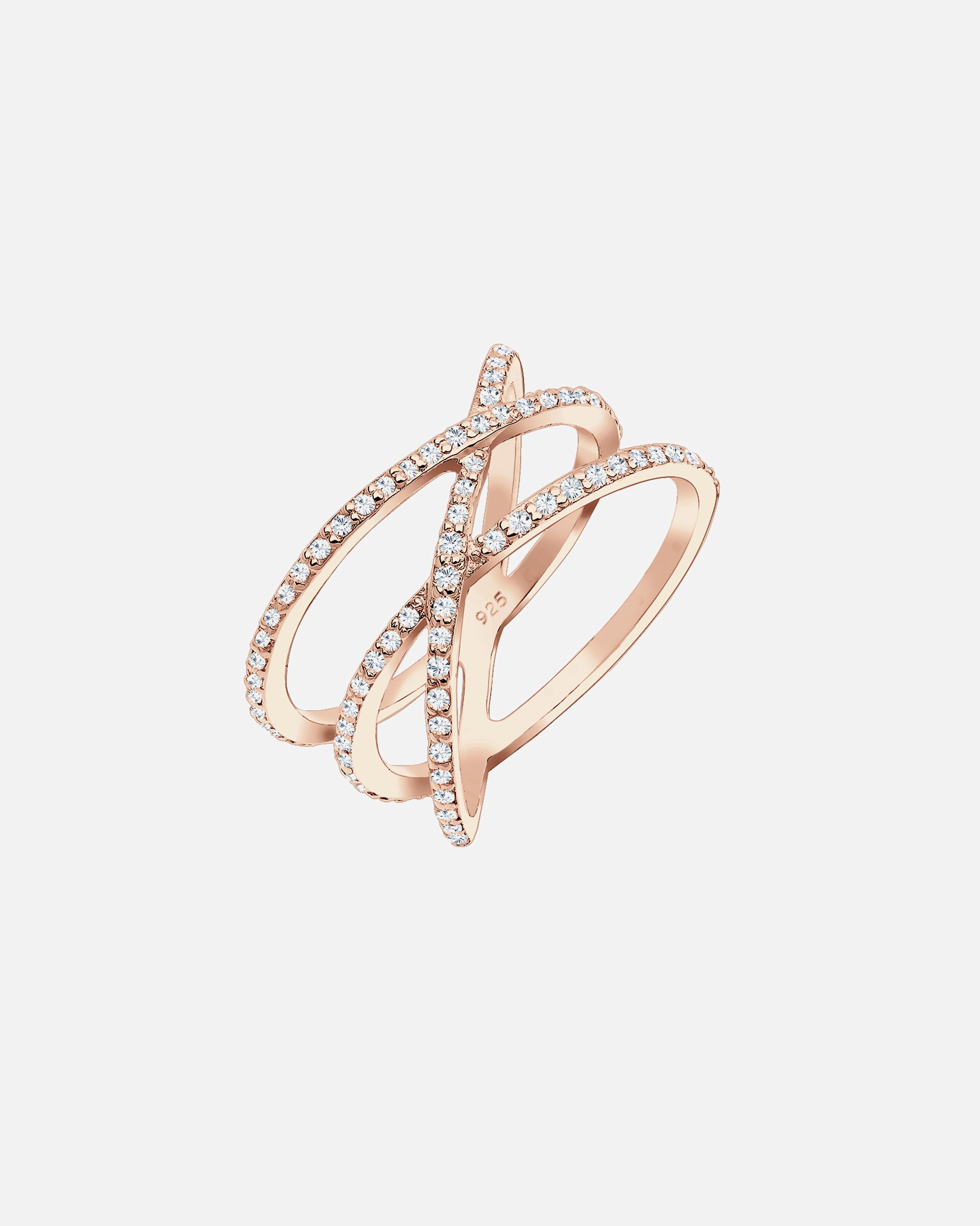 Ring für Weiblich Elli 925 Sterling Silber Zirkonia Wickelring 58