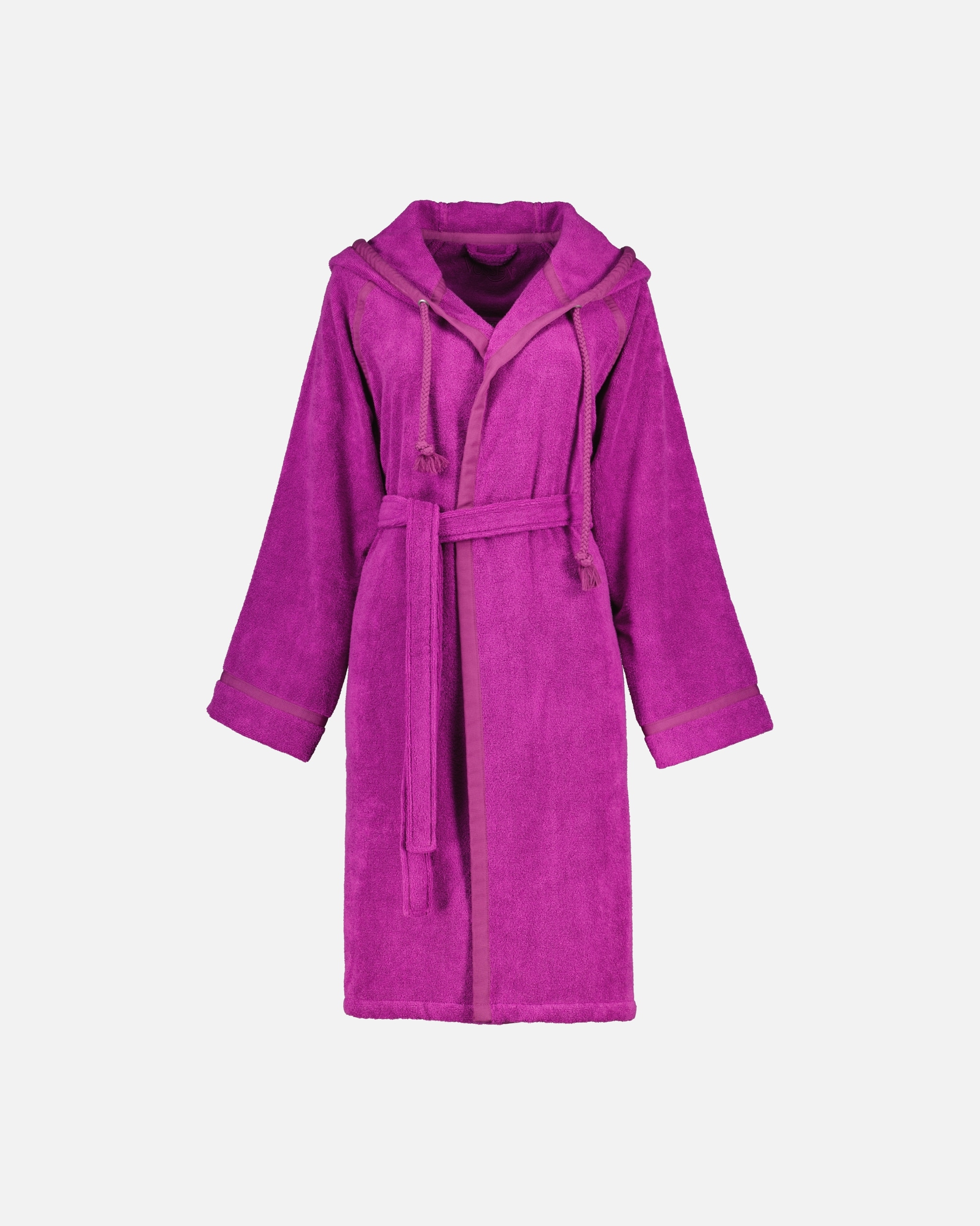 Bademantel für Unisex Vossen Vossen Bademäntel Damen Kurzmantel mit Kapuze Jive purple - 8590 L