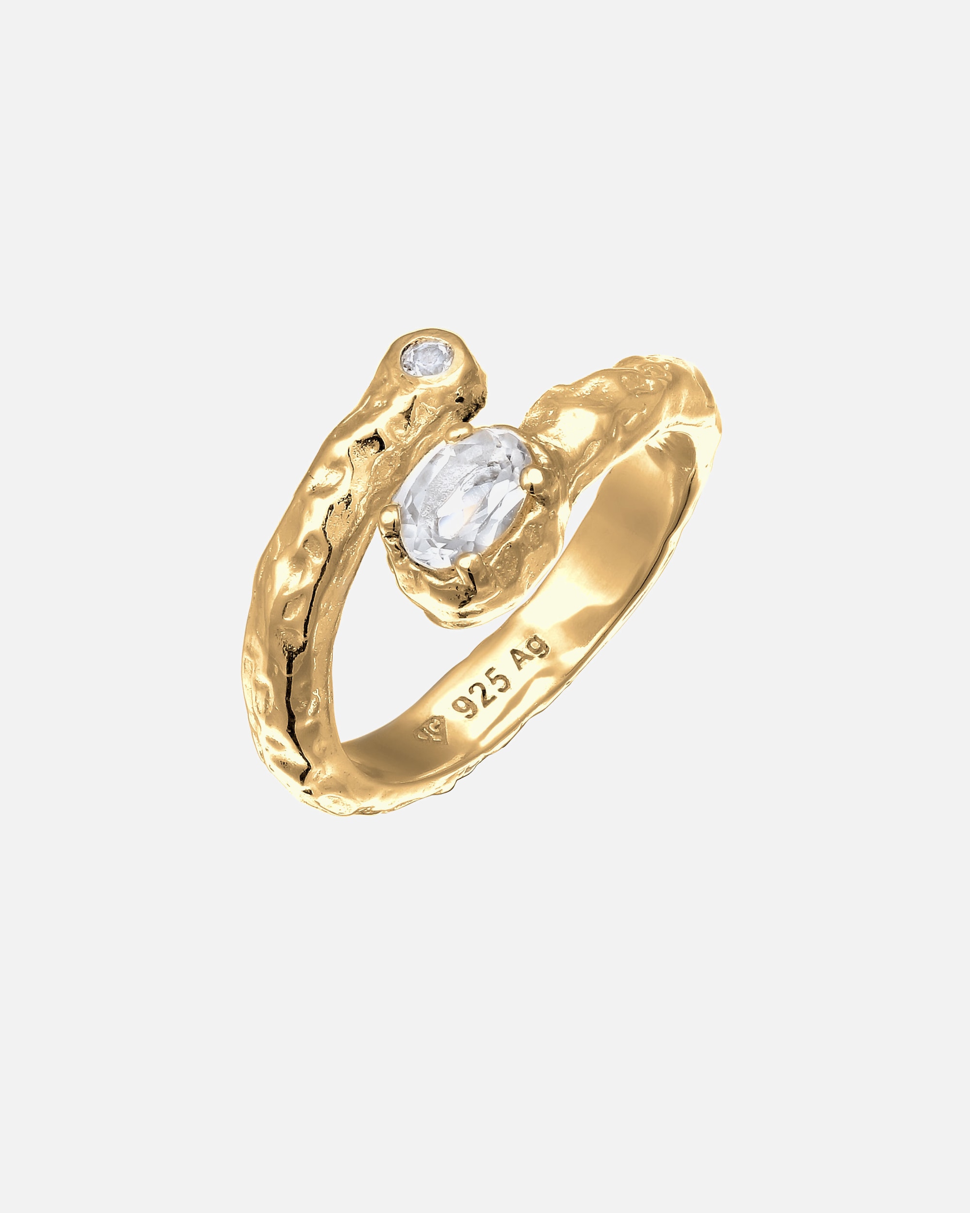Ring für Weiblich Haze & Glory Default Brand Line Topas Weiß 925 Sterling Silber 58