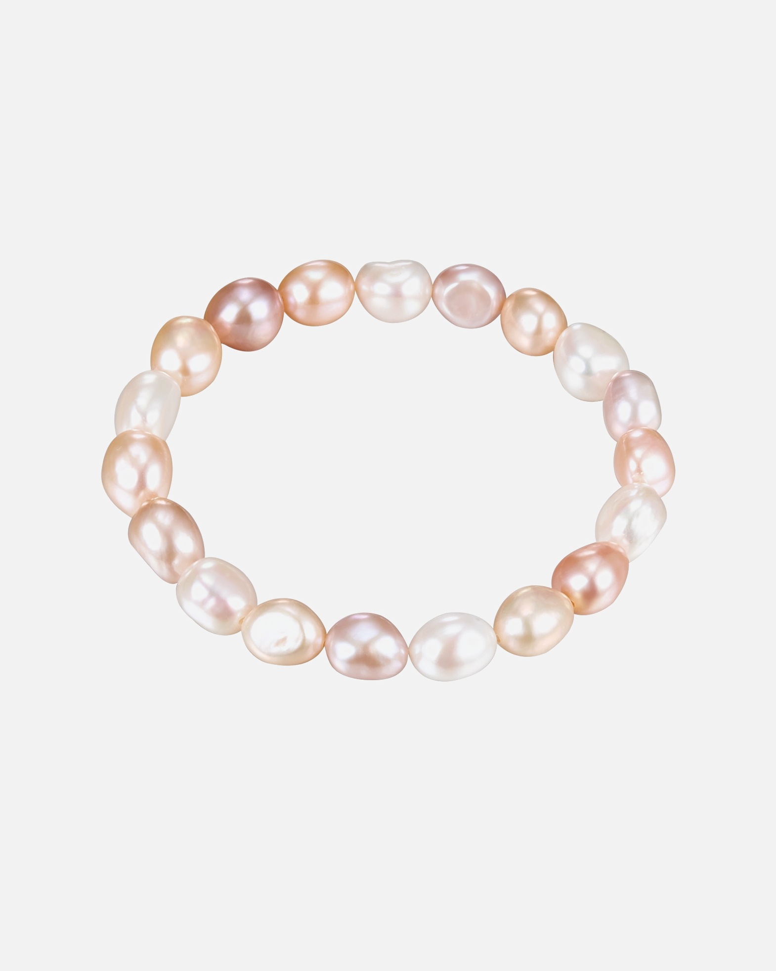 Armband für Weiblich Valero Pearls Perlen-Armband aus Süßwasser-Zuchtperle in multicolor 1 Stück